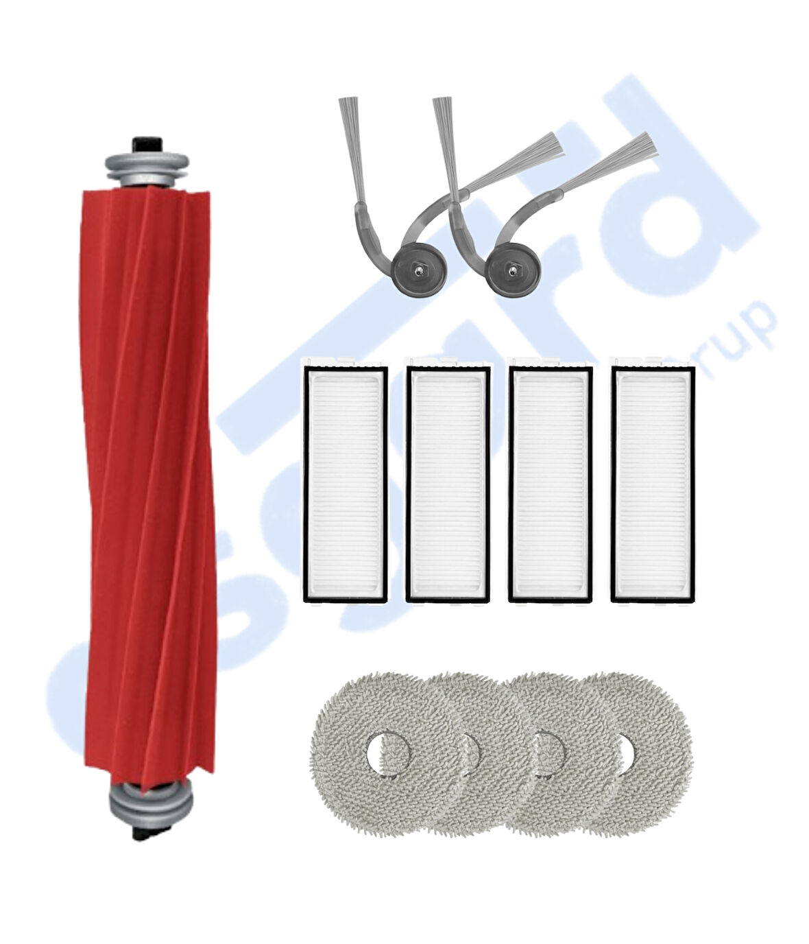 ROBOROCK Q REVO L UYUMLU 1 Ana Fırça 2 Yan Fırça 4 Filtre 4 Mop