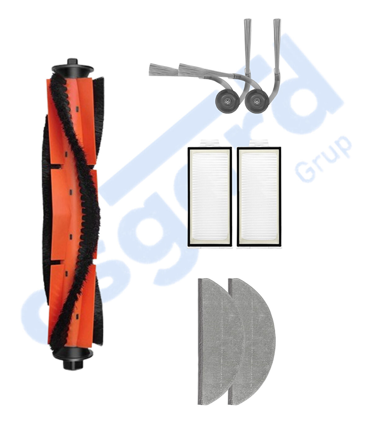 ROBOROCK S8 PRO/S8 PRO+/Q8+/Q8 MAX PRO+ Uyumlu 1 Ana Fırça 2 Yan Fırça 2 Filtre 2 Mop