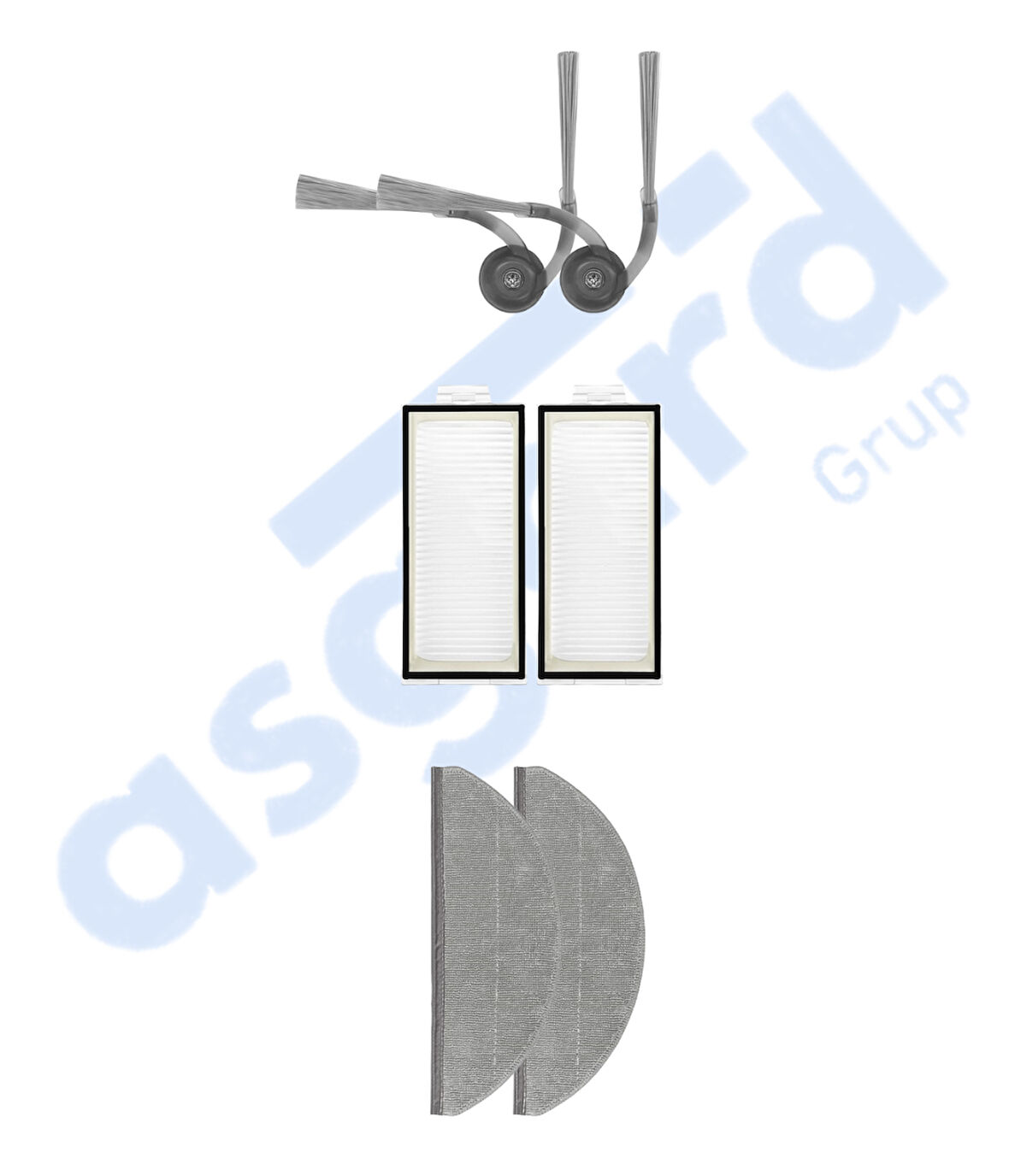 ROBOROCK S8 PRO-S8 PRO+-Q8+-Q8 MAX PRO+ Uyumlu 2 Yan Fırça 2 Filtre 2 Mop