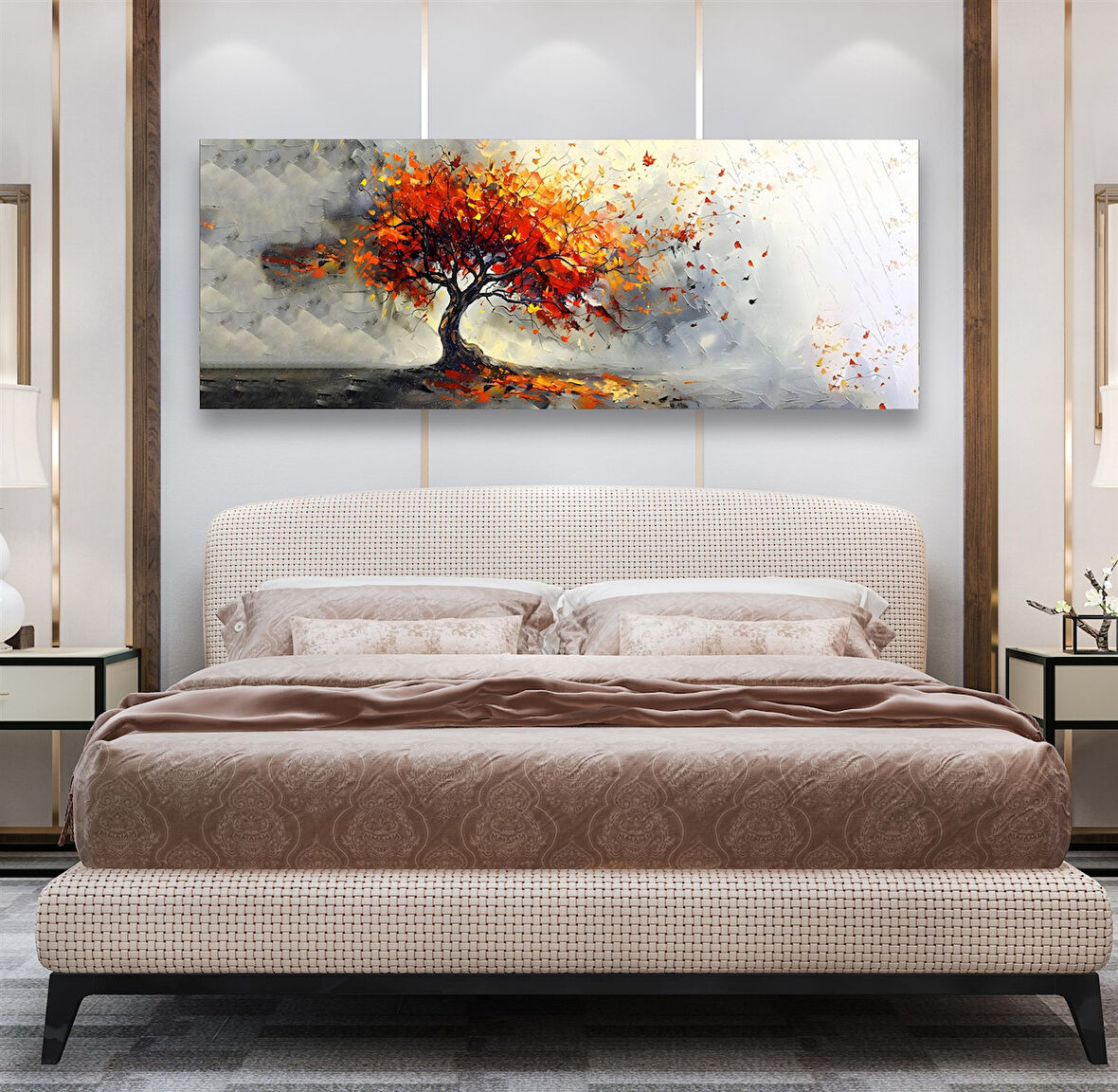 Yatak Başlığı Panoramik Kanvas Tablo