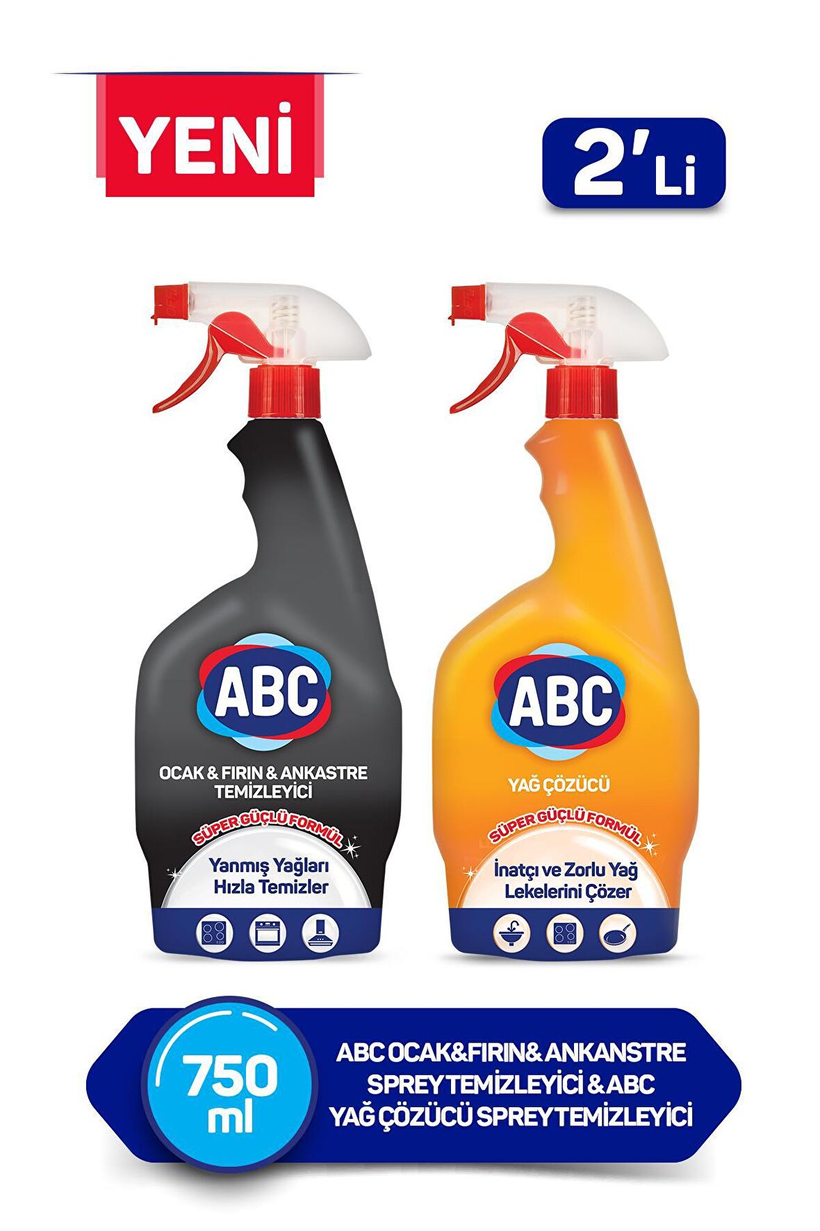 ABC Sprey Temizleyici Ocak Fırın Ankanstre & Yağ Çözücü 750ml