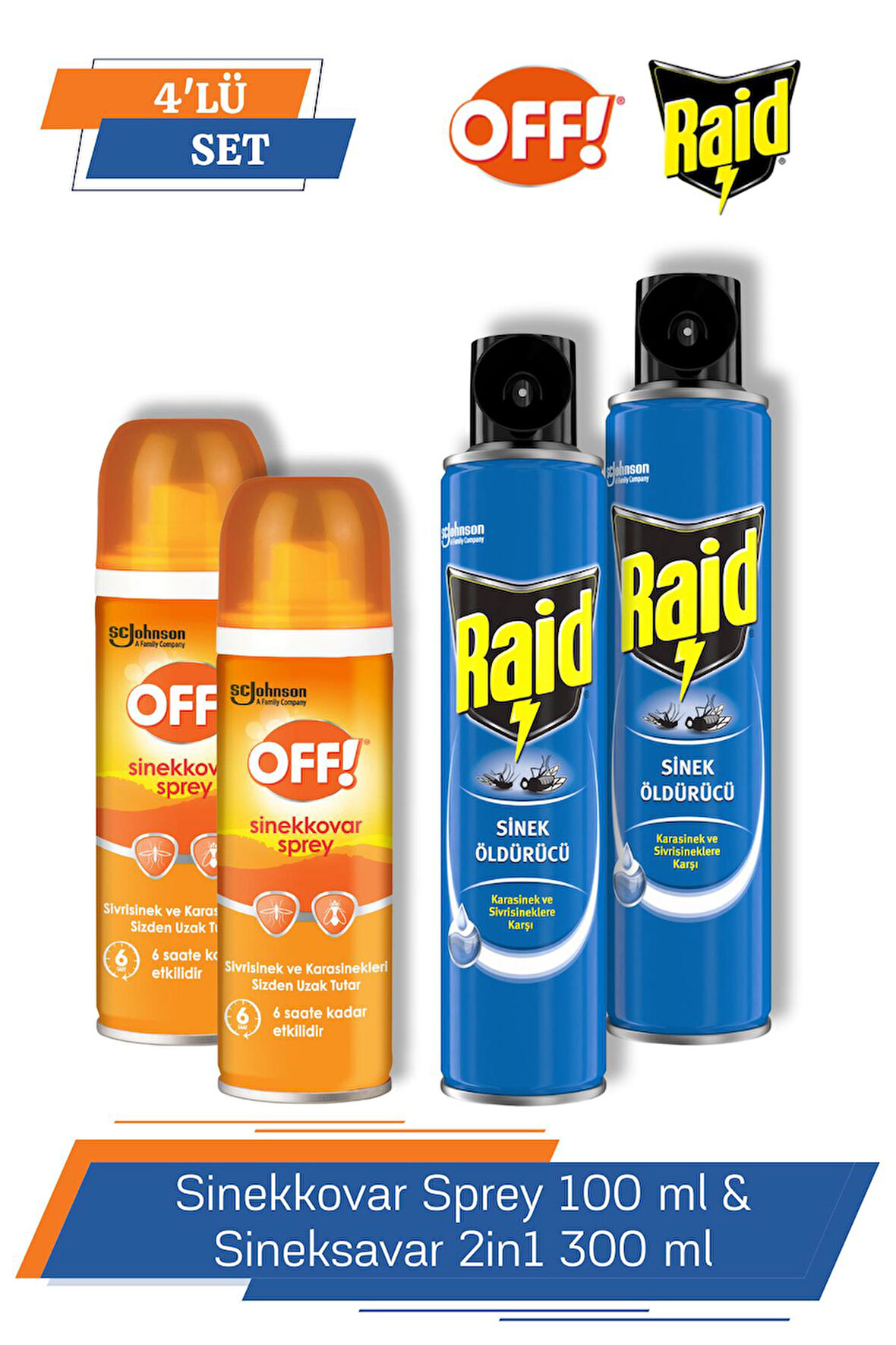 Sinekkovar Sprey 100 ml & Raid Sineksavar 2in1 300 ml