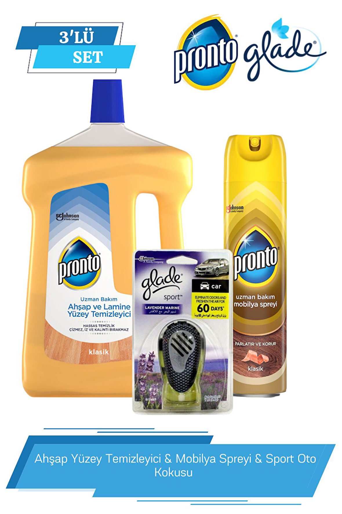 Ahşap Yüzey Temizleyici & Mobilya Spreyi & Sport Oto Kokusu 