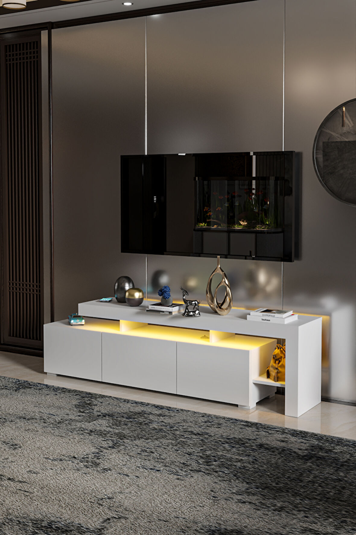 LUMA LED IŞIKLI TV ÜNİTESİ