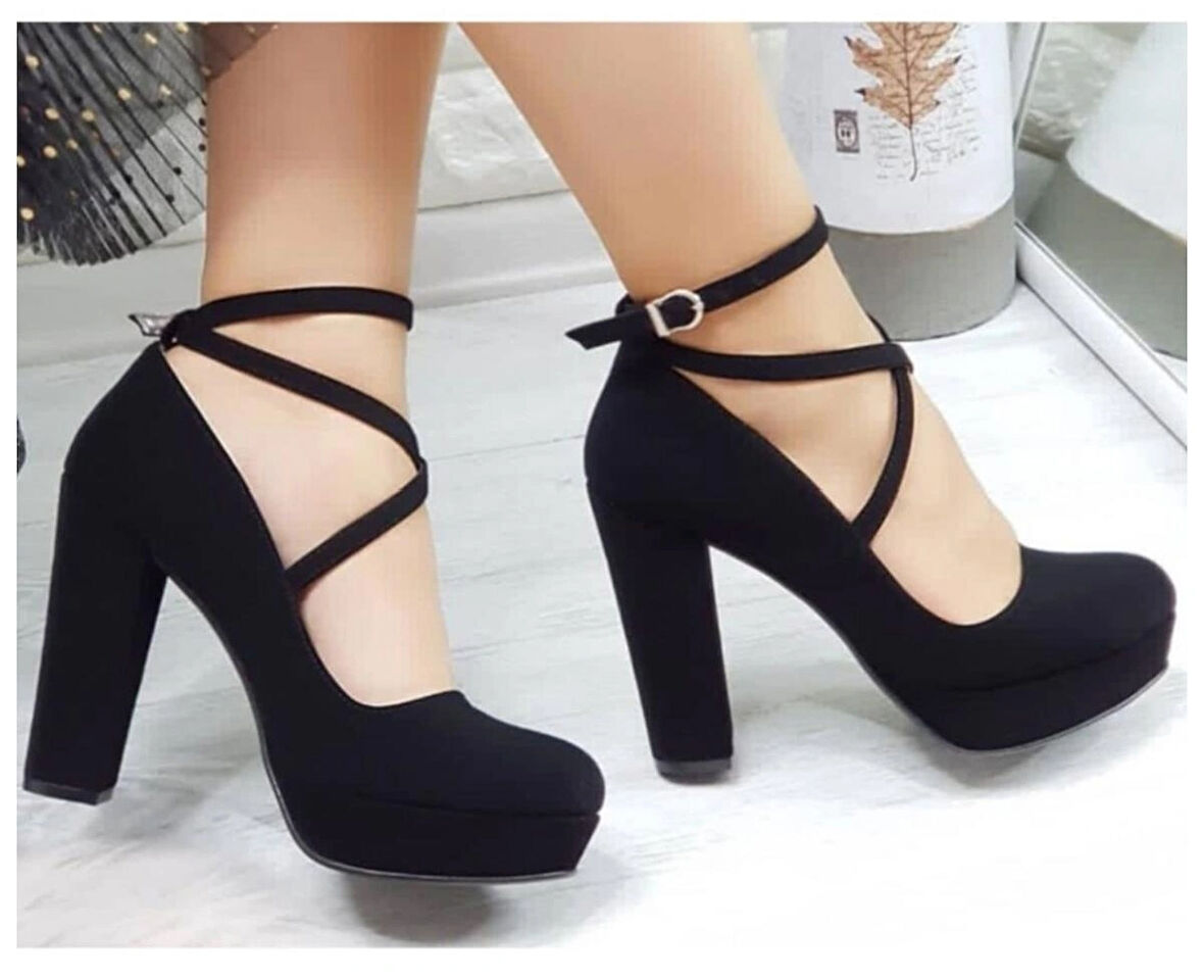 KADIN ABİYE PLATFORM SÜET AYAKKABI