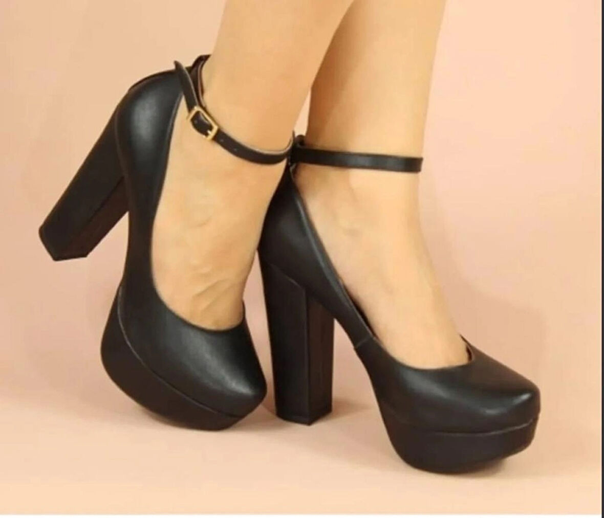 KADIN ABİYE SİYAH CİLT BİLEKDEN BAĞLAMALI PLATFORM AYAKKABI