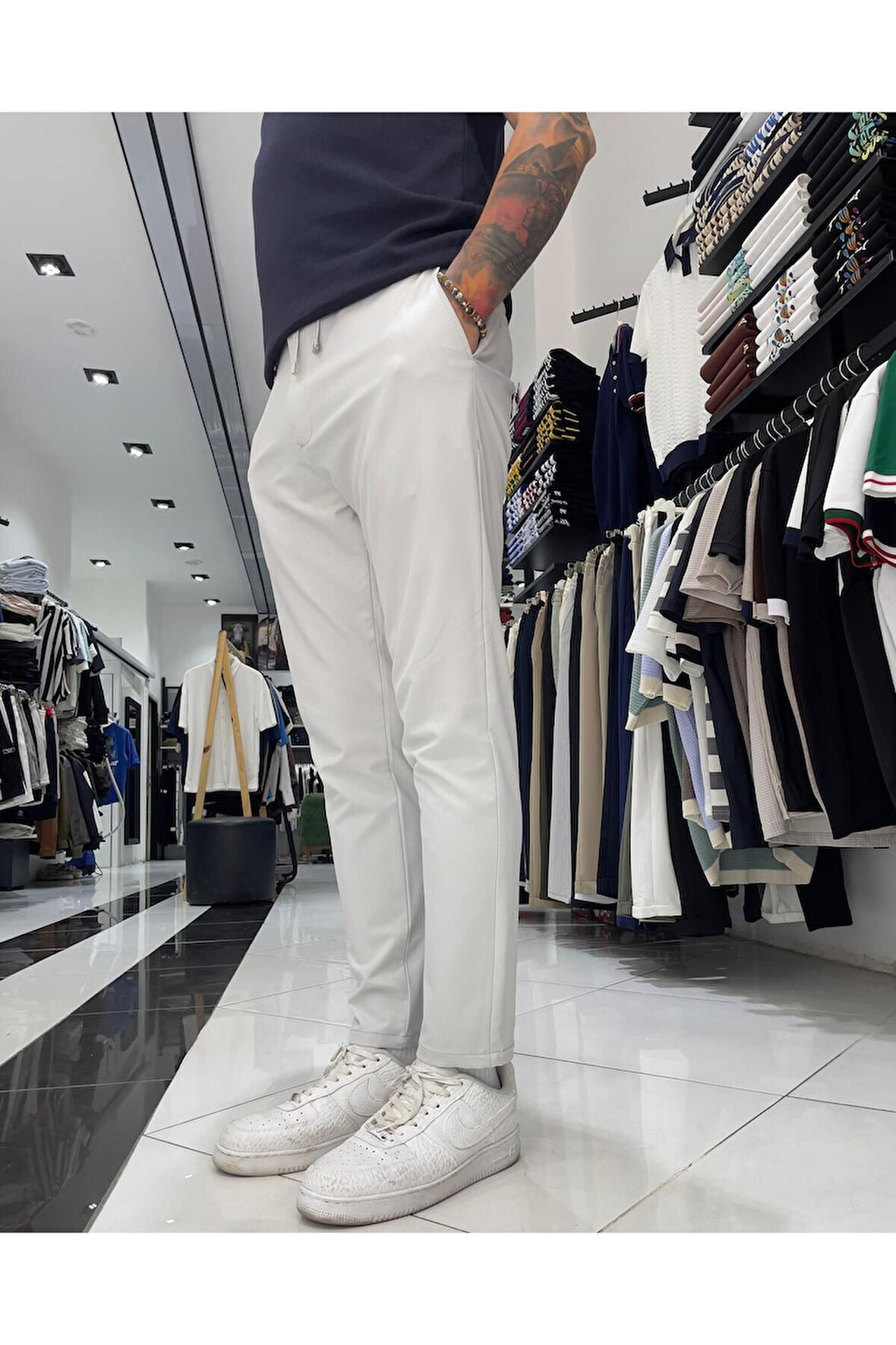 Power Likralı Non Iron Slim Fit Erkek Kumaş Pantolon
