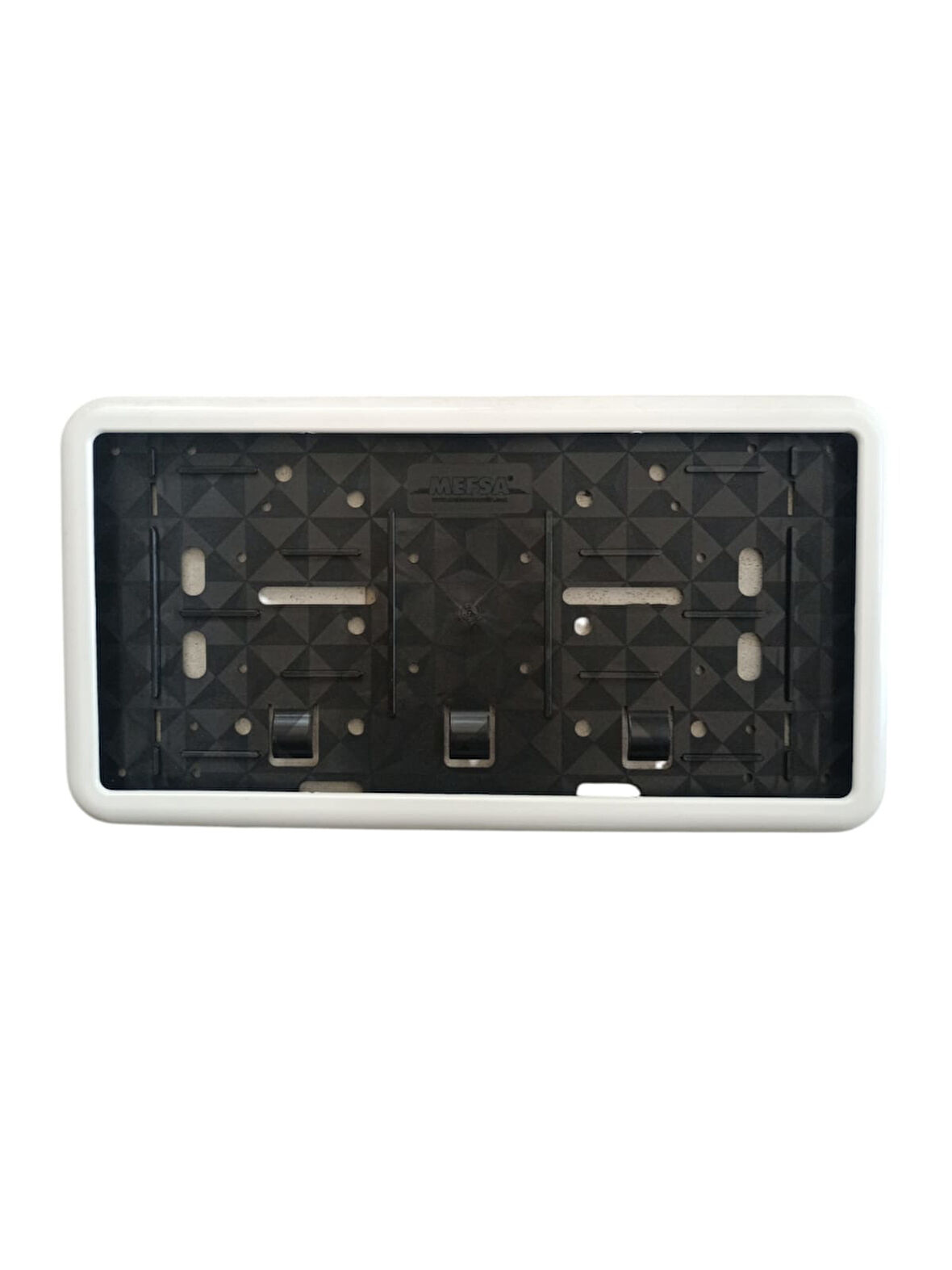 Çerçeveli Dikdörtgen  Plakalık Plaka Altlığı Beyaz 32X17cm 1 Adet