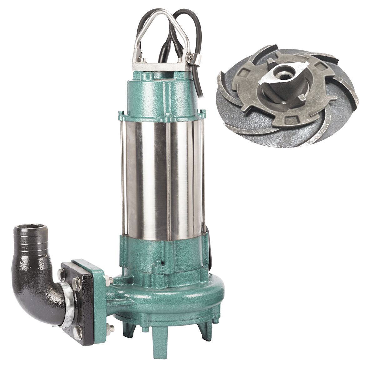 Varan CUT 1100 Parçalayıcı Bıçaklı Foseptik Dalgıç Pompa 1.5 HP / 1.1 kW, Monofaze 220 V, 18 Mss, 18 m3/h
