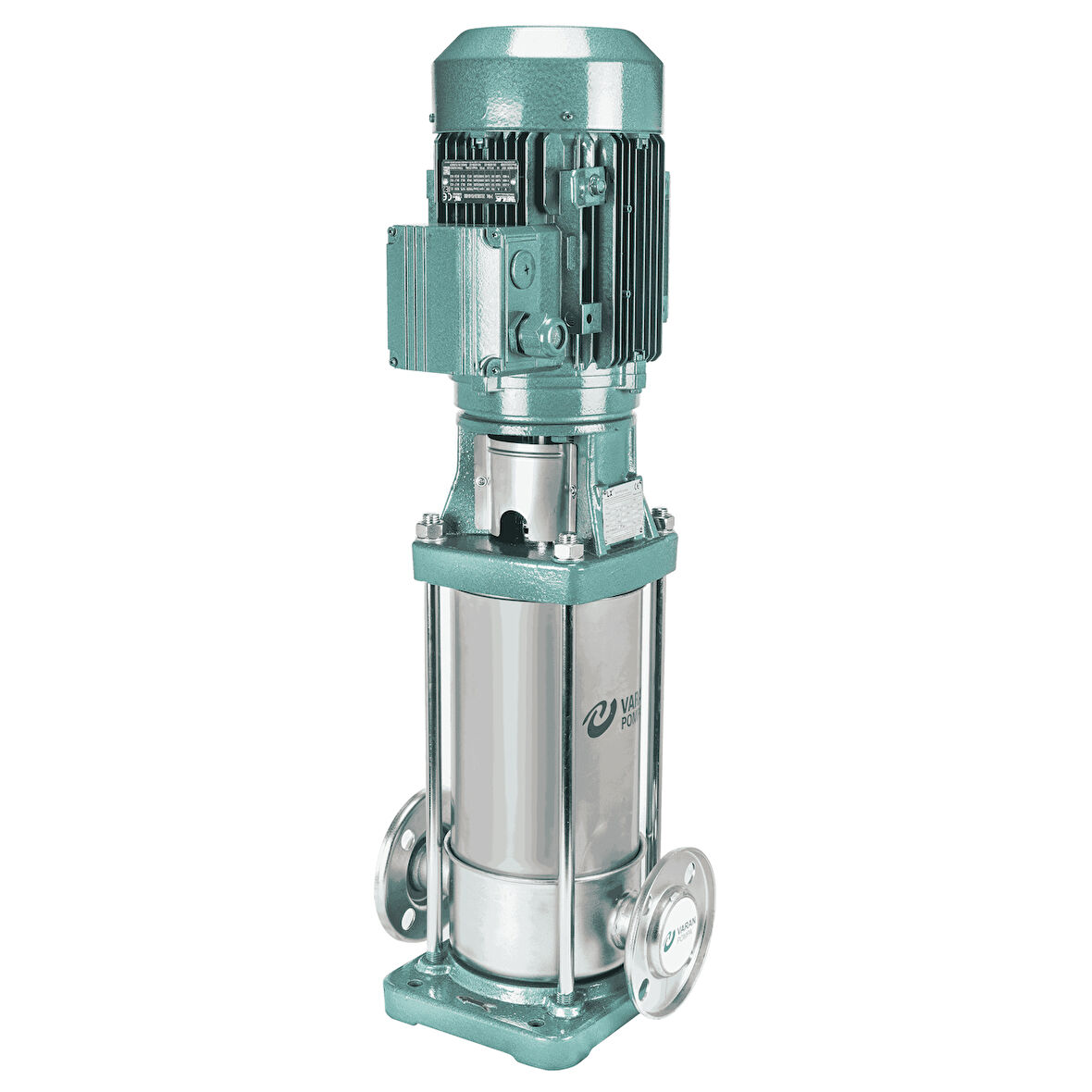 Varan CVL 10-12 İn-line Kademeli Paslanmaz Santrifüj Pompa 5.5 HP / 4 kW, Trifaze 380 V, 123 Mss, 14 m3/h