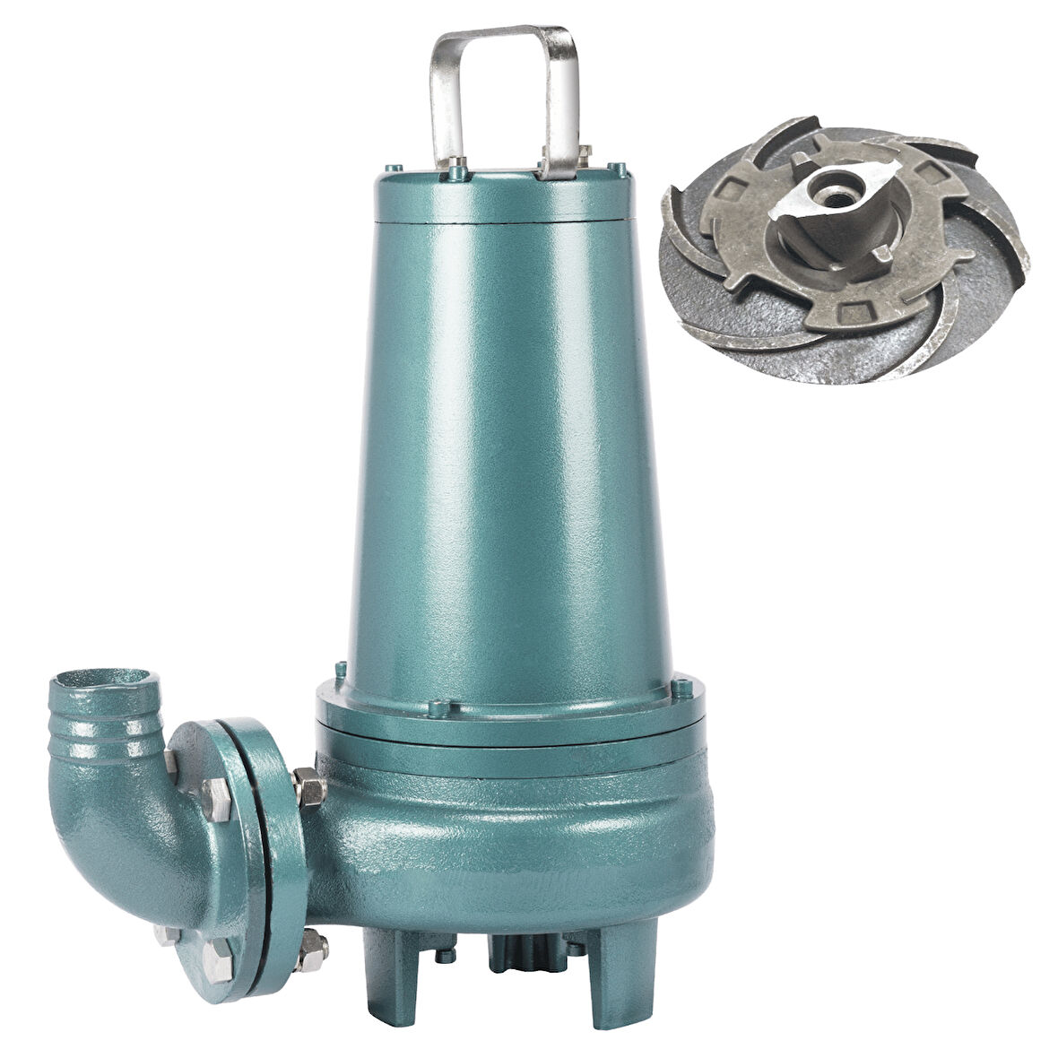 Varan WQK 55-10-5.5QG Bıçaklı Foseptik Dalgıç Pompa 7.5 HP / 5.5 kW, Trifaze 380 V, 27 Mss, 54 m3/h