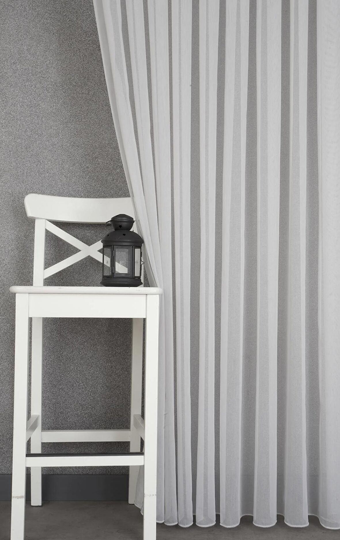 Massarelli Pamuk Dokulu Tül Gri 1-2,5 Orta Sık Pile  