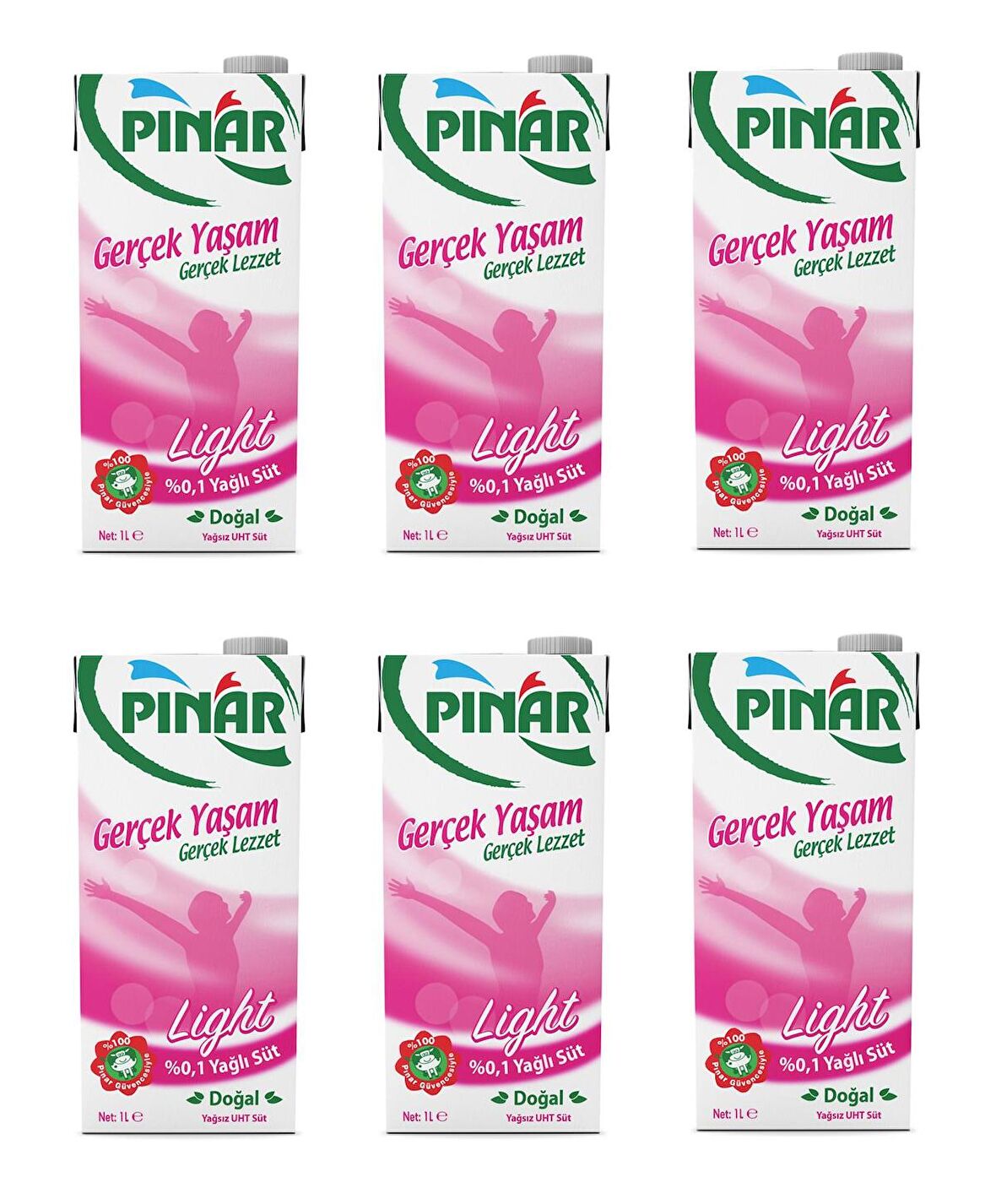 Pınar Light Süt 1 Lt X 6 Adet