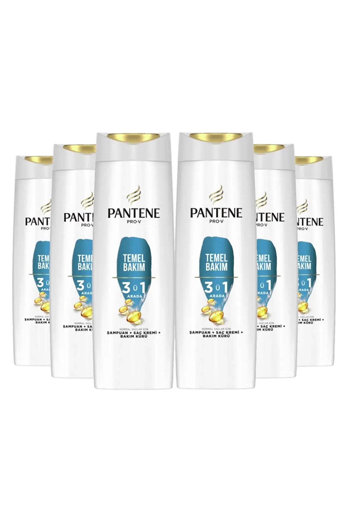 Pantene 3'ü 1 Arada Temel Bakım Şampuan 400 Ml 6 Adet