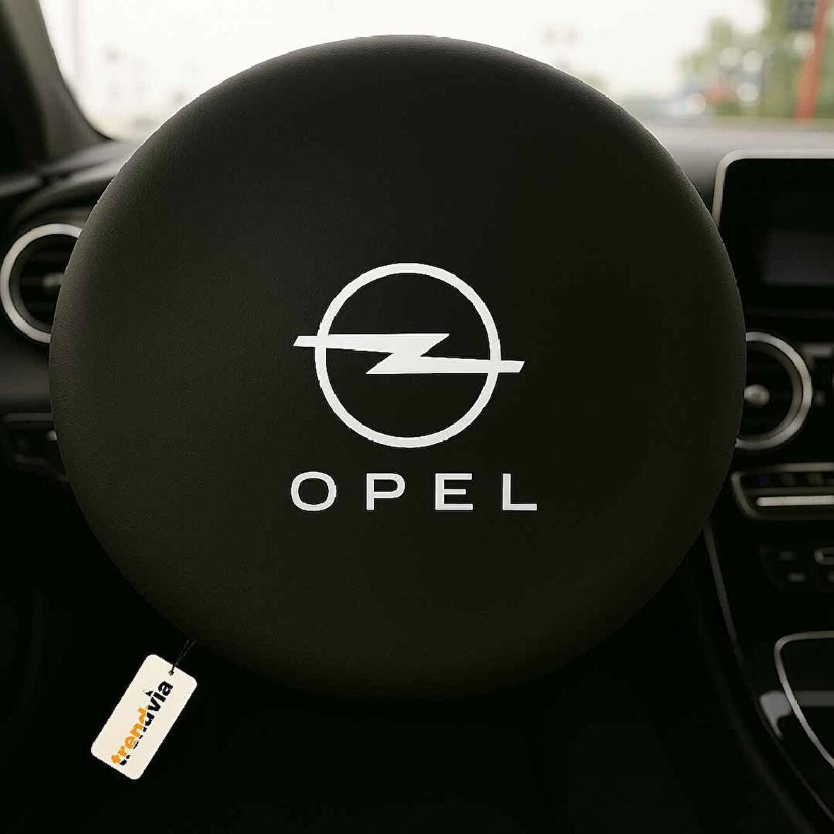 Opel Modellerine Uygun Direksiyon Koruma Kılıfı - Siyah Penye Kumaş Malzeme
