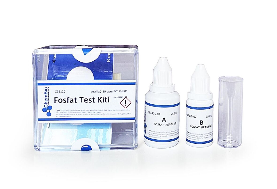 ChemBio Fosfat (Orto) Test Kiti 100 Test (0,5 - 1 - 2,5 - 5 - 10 -30 Ppm)