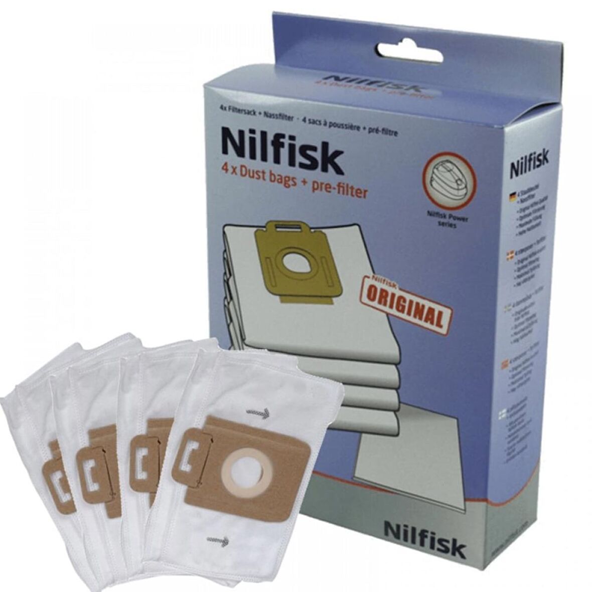 NILFISK Power Allergy Toz Torbası (4 Adet)+ Mikro Filtre