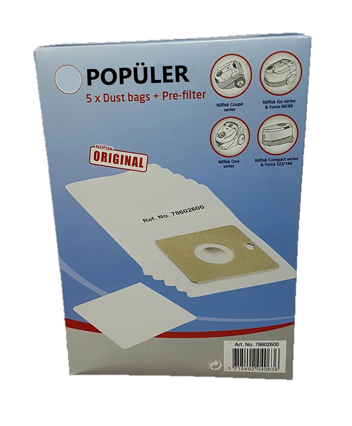 NILFISK Bravo Special Toz Torbası 5'li Paket