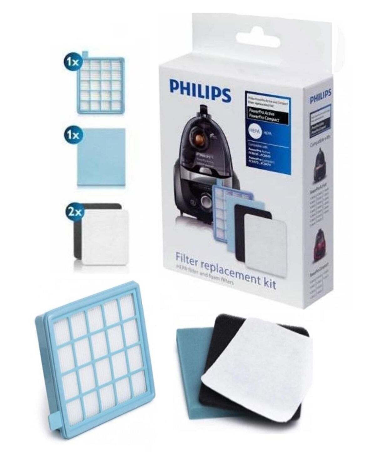 Philips FC 8470/01 PowerPro Compact Hepa Filtre Seti