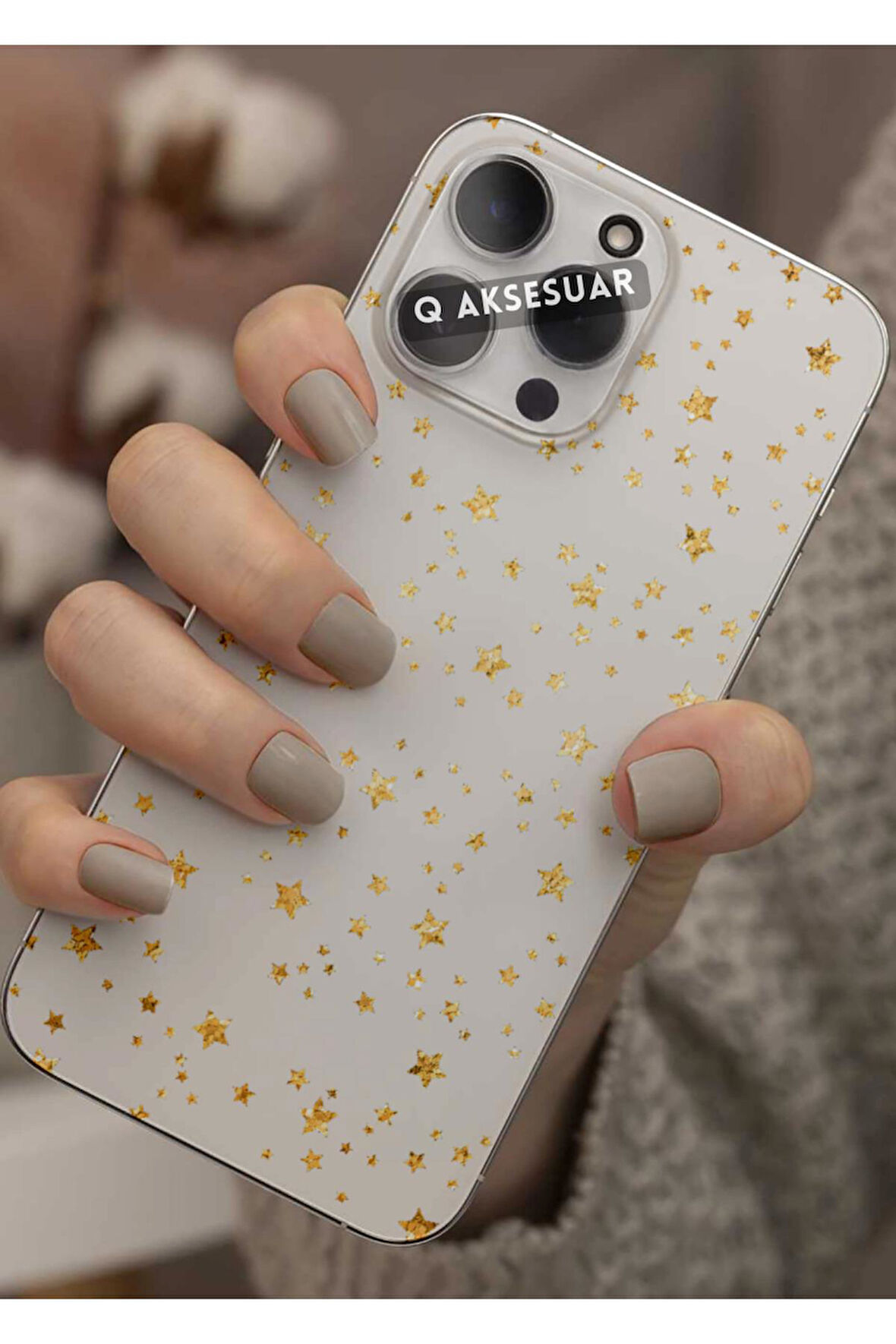 Poco M3 Pro Uyumlu Yıldızlar Tasarımlı Şeffaf Telefon Kılıfı Kapak Case