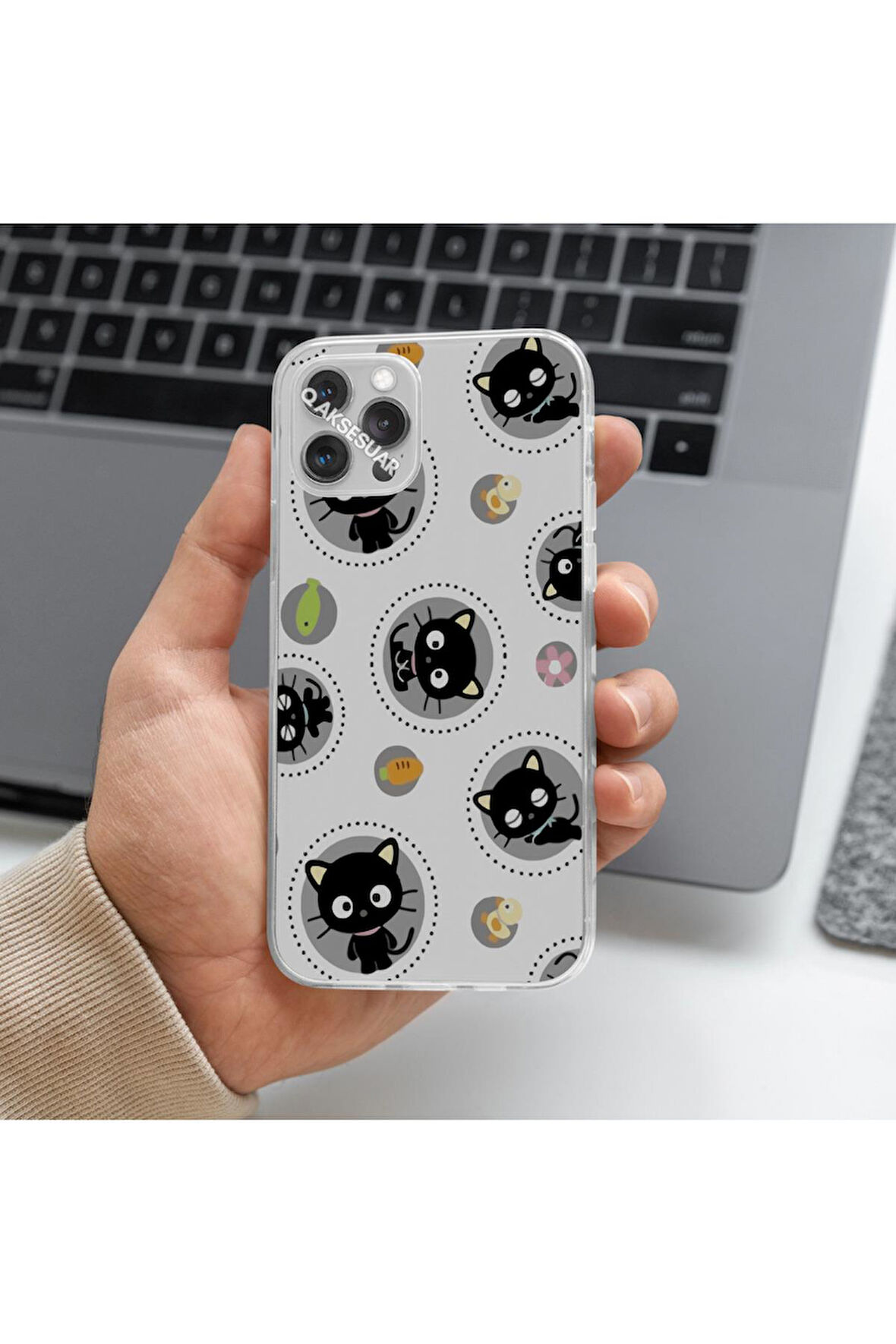 Poco X3 Pro Uyumlu Sevimli Kedi Tasarımlı Premium Şeffaf Telefon Kılıfı