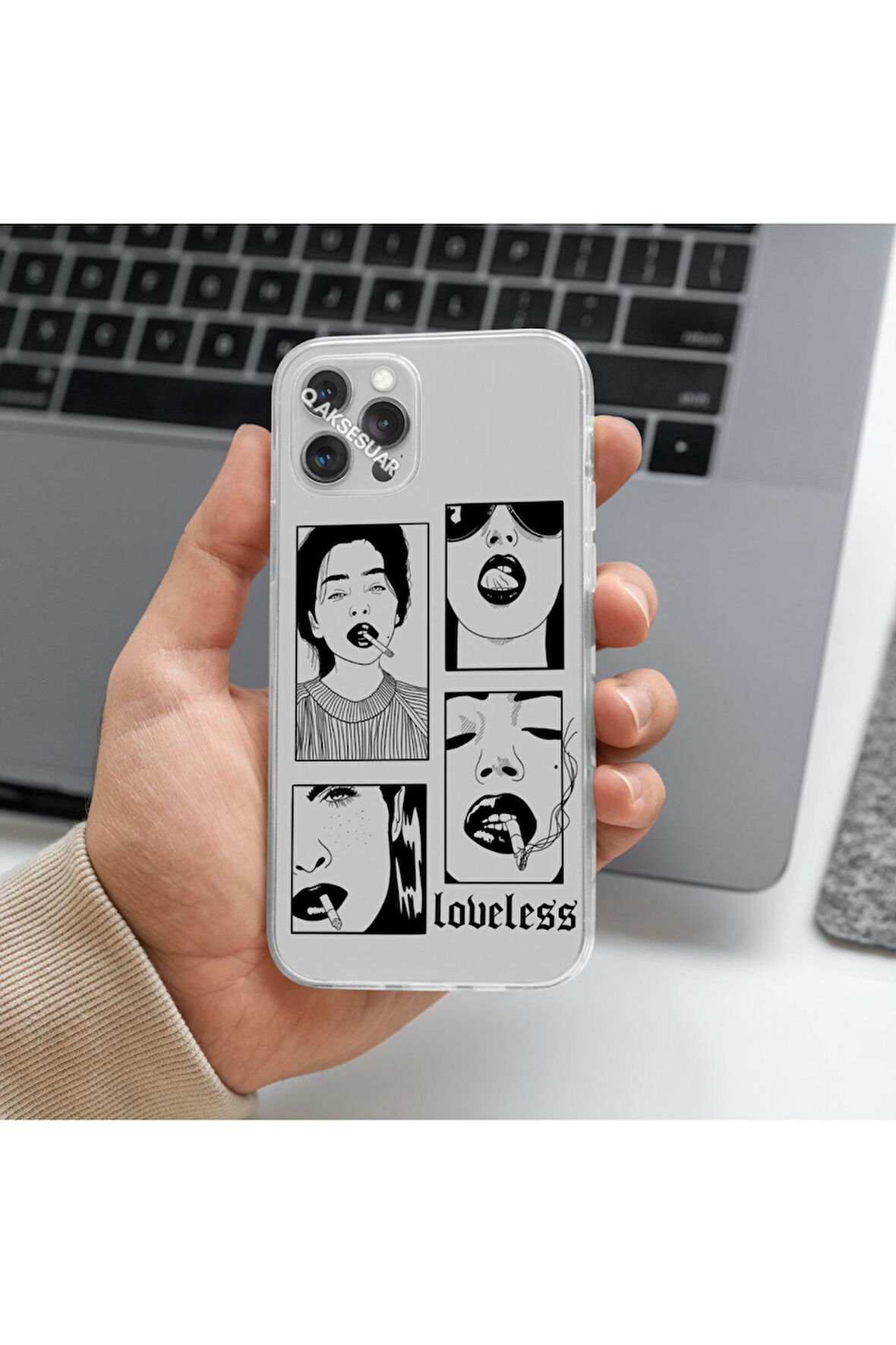 Poco X3 Pro Uyumlu Loveless Tasarımlı Premium Şeffaf Telefon Kılıfı