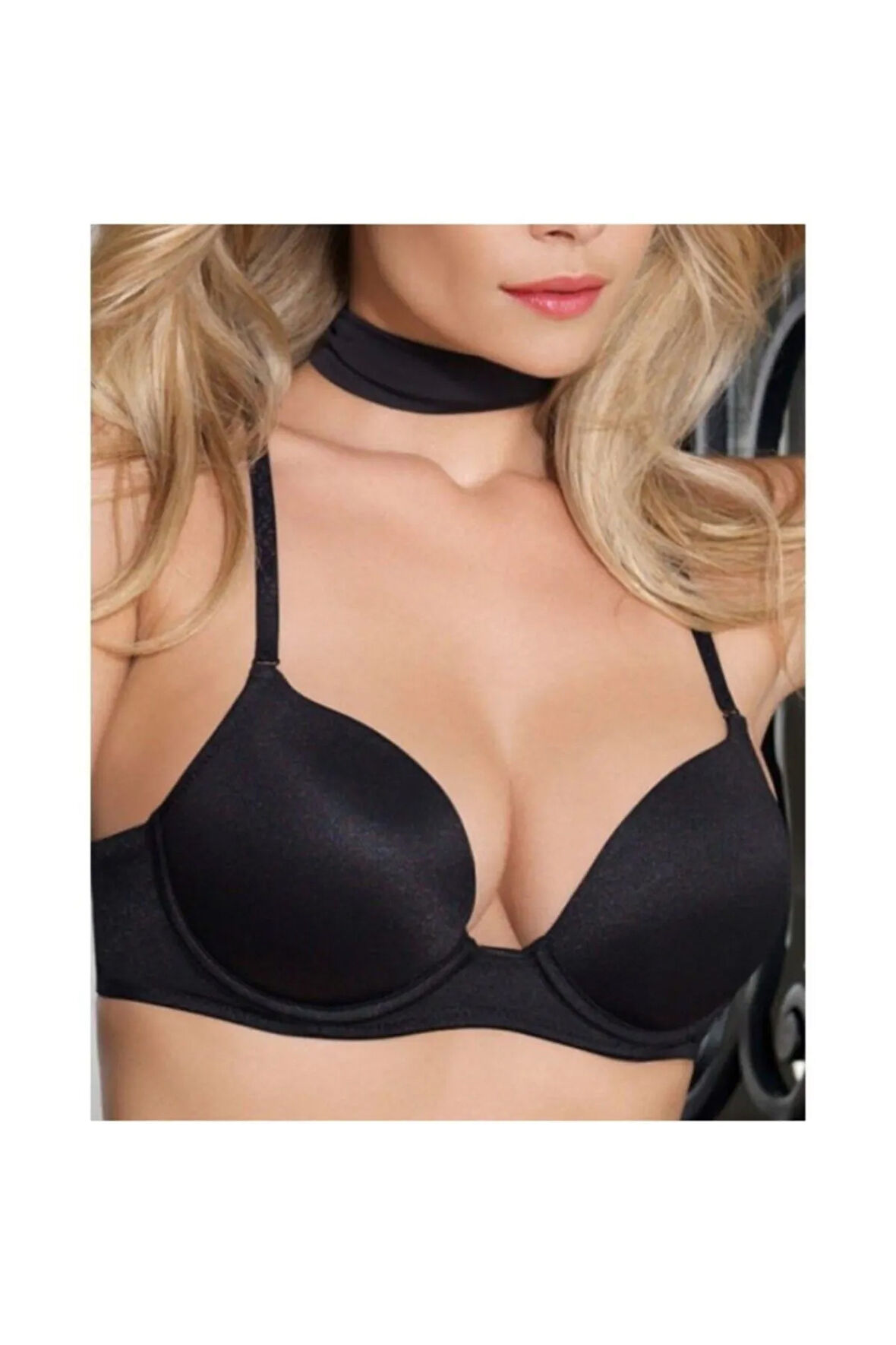 Kadın Siyah Boş Kap Desteksiz Sütyen 2150