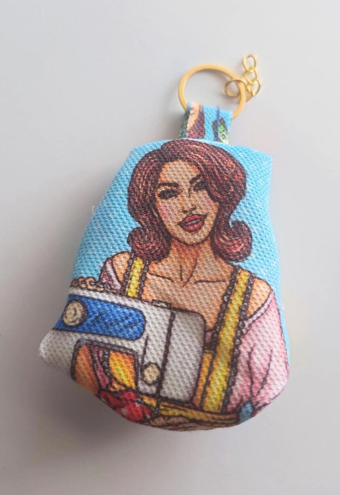 POPART TERZİ DİKİŞ MAKİNASI DESENLİ MİNİ CÜZDAN & ANAHTARLIK 