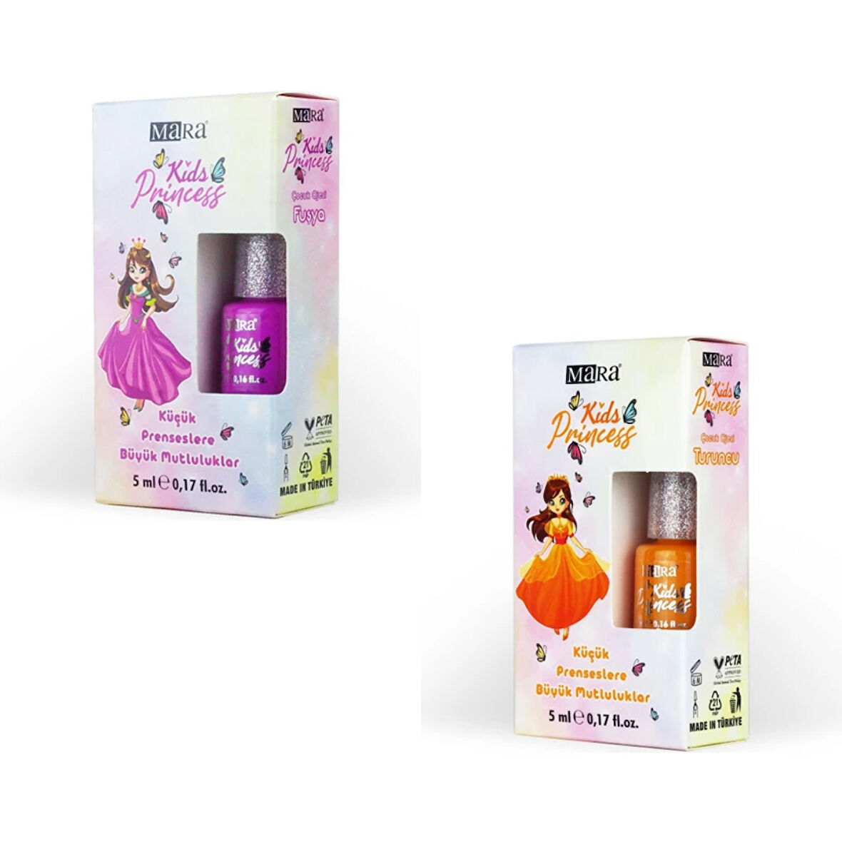 Princess Cocuk Oje Fusya ve Turuncu