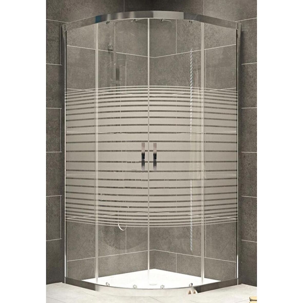 Durul Duşakabin Oval 5mm Çizgili Yükseklik 190 Cm