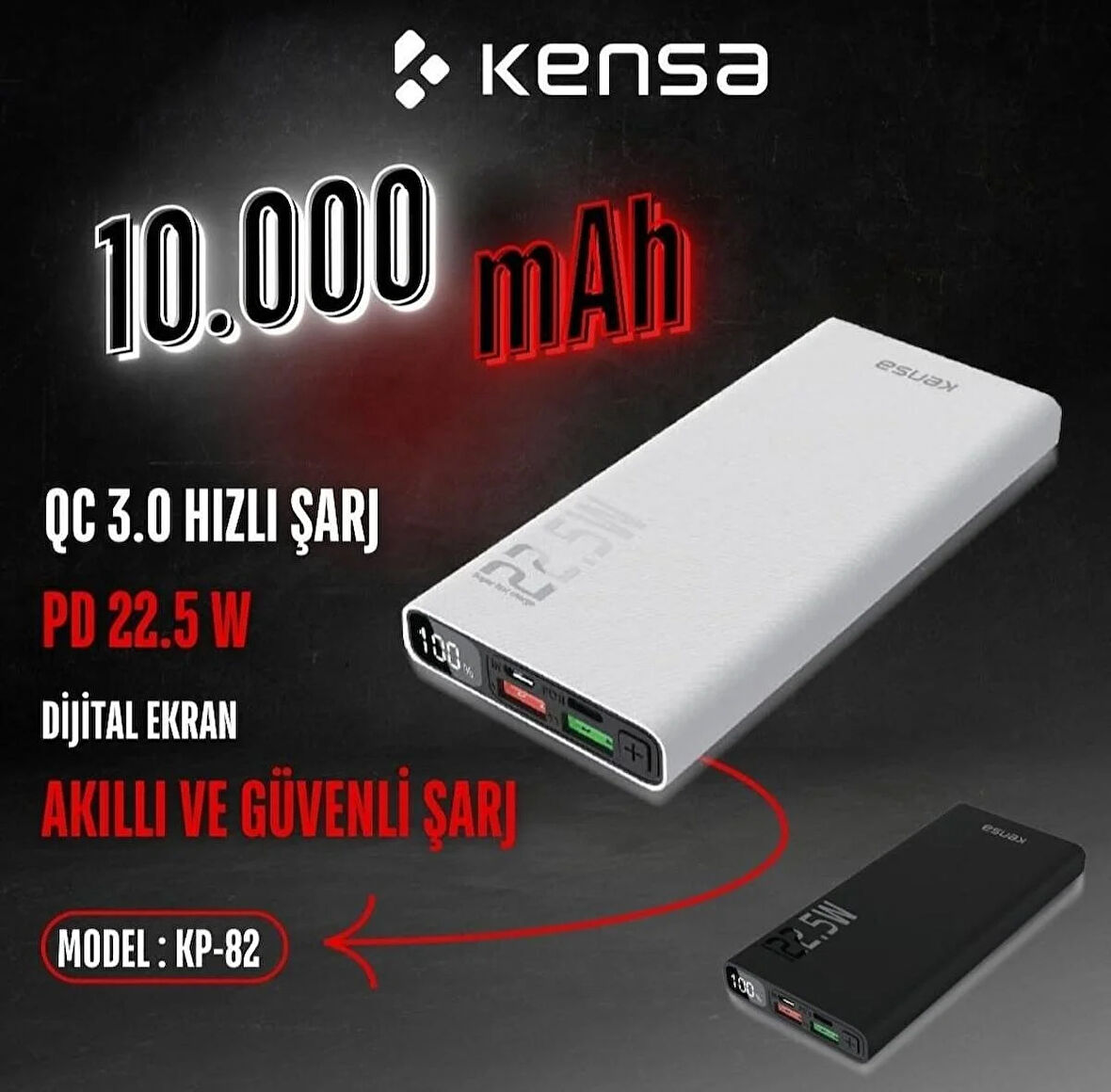 POWERBANK SÜPER HIZLI 10.000 mAh 22.5 W ULTRA GÜÇLÜ VE DAYANIKLI