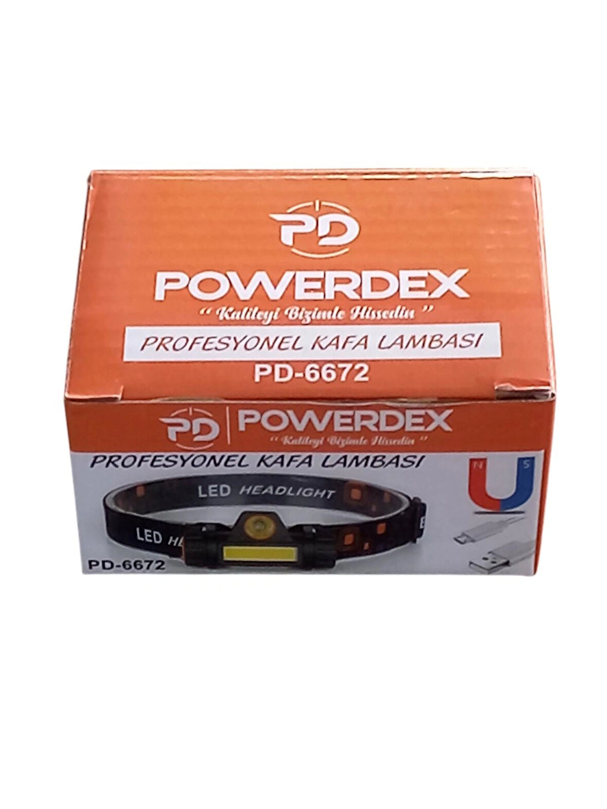 Powerdex PD-6672 Şarjlı Profesyonel Kafa Lambası.