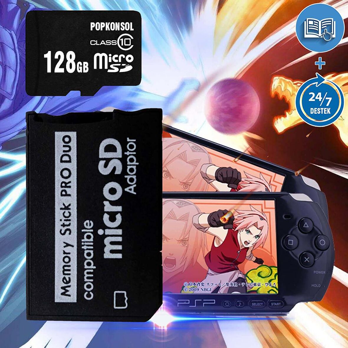 PSP Oyun Kartı 128GB Memory Stick Pro Duo Oyun Yüklü Kullanıma Hazır PSP Hafıza Kart