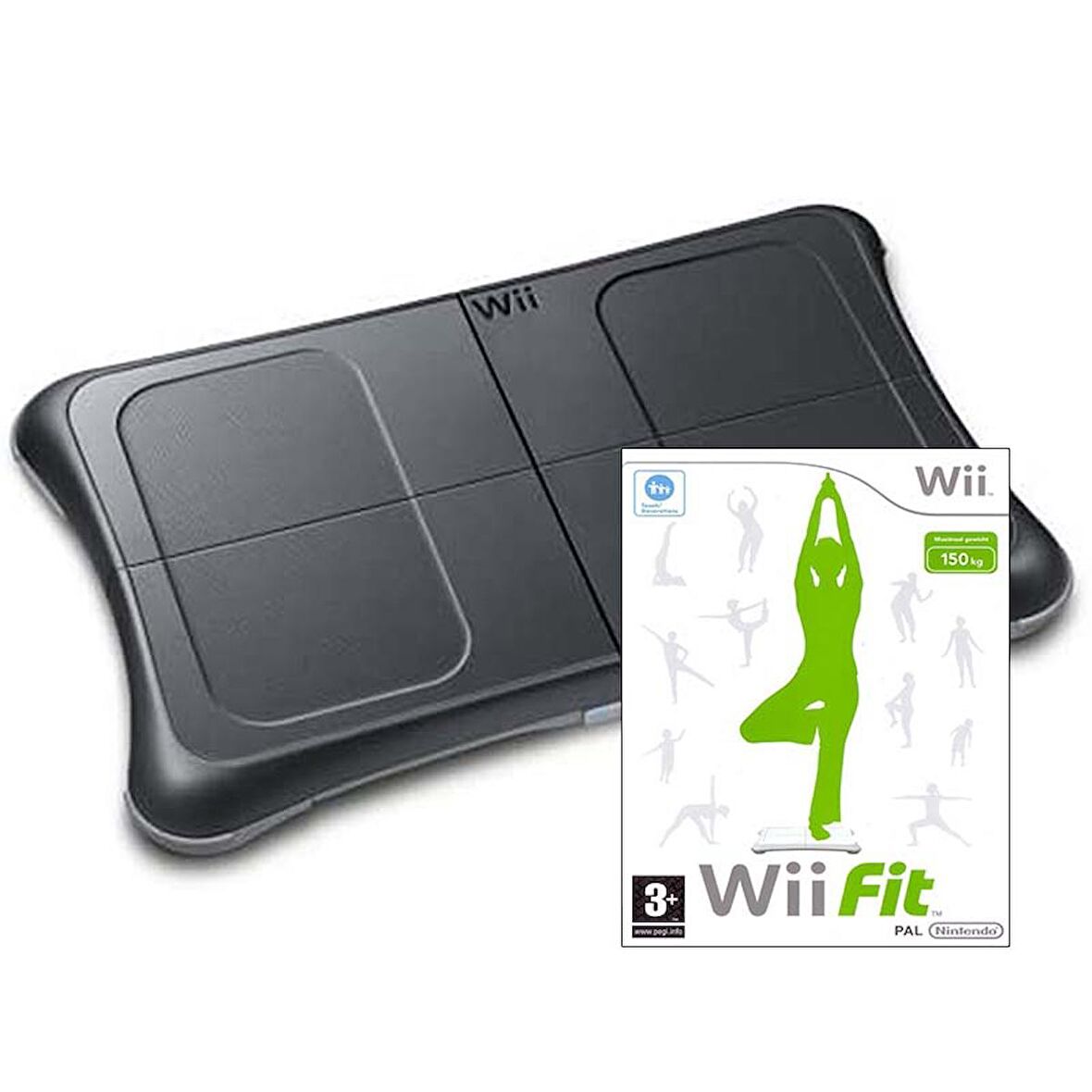Nintendo Wii Balance Board ve Wii Fit Oyun Nintendo Wii Aksesuar Balans Tahtası Seti Siyah