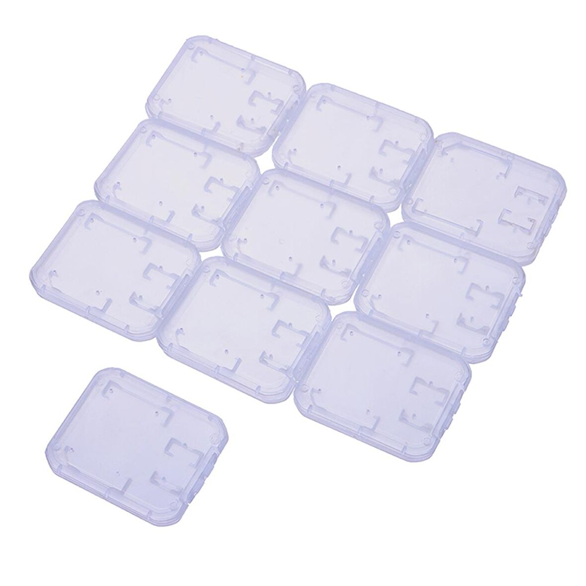 10 Adet Mikro SD Kart Saklama Kutusu Organizer Kılıf Micro SD Adaptör Depolama Tutucu
