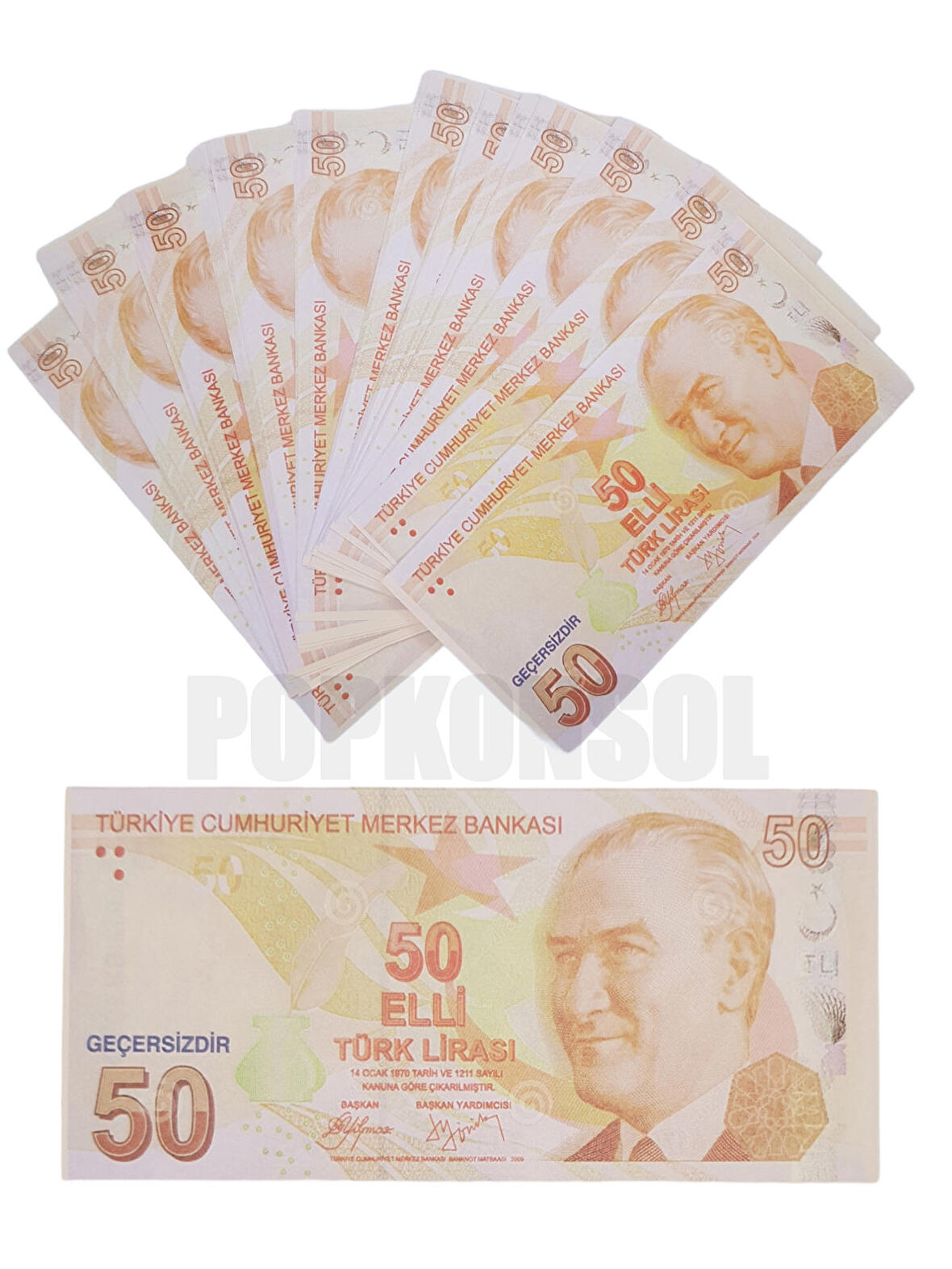 50 Adet 50 TL Geçersiz Para Parti Şaka Düğün Oyun Parası Fim Dizi Çekimleri İçin