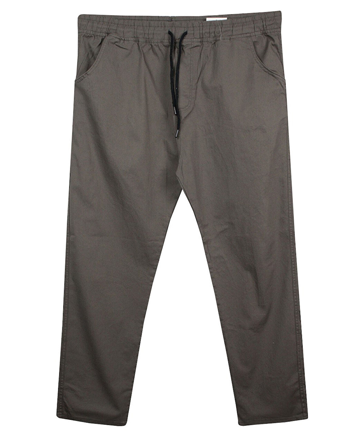 Erkek 118 -156 Kilo Arası İçin Uygun Lastikli Paça Bağcıklı Battal Boy Gabardin Pantolon Toprak