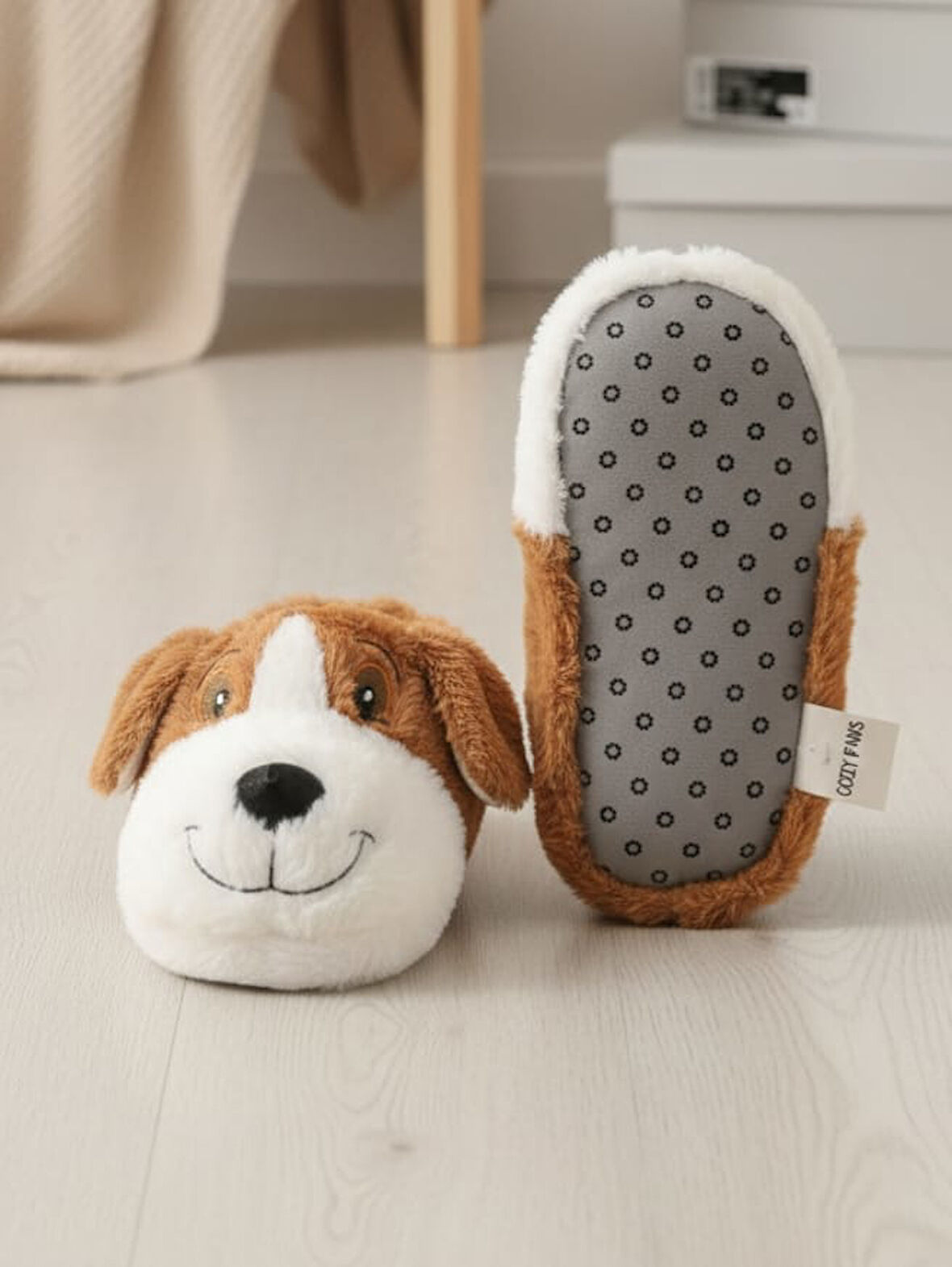 UNİSEX YUMUŞAK TABAN SEVİMLİ KÖPEK PANDUF YETİŞKİN VE ÇOCUK KIZ VE ERKEK  PANDUF