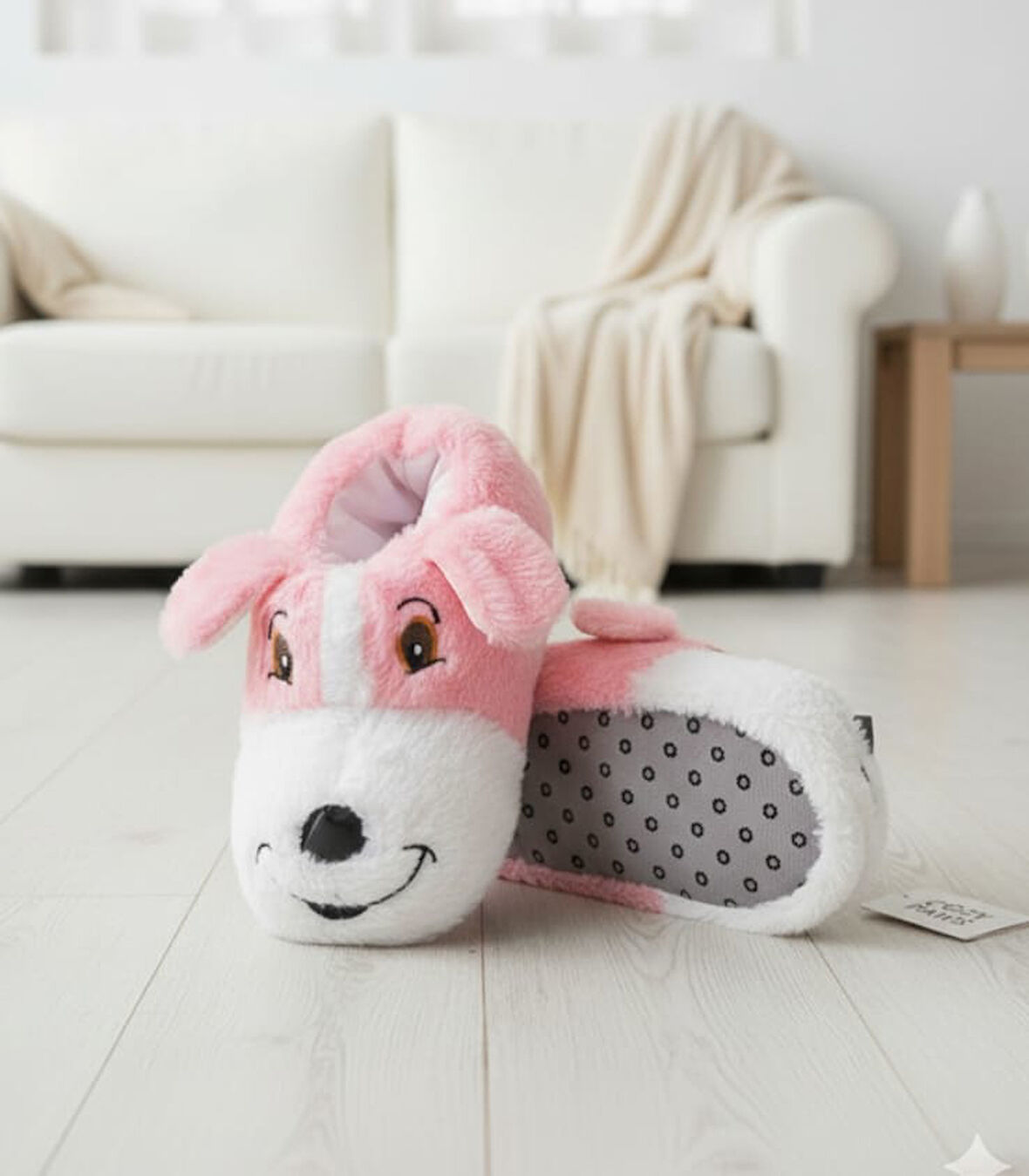 UNİSEX YUMUŞAK TABAN SEVİMLİ KÖPEK PANDUF YETİŞKİN VE ÇOCUK KIZ VE ERKEK  PANDUF