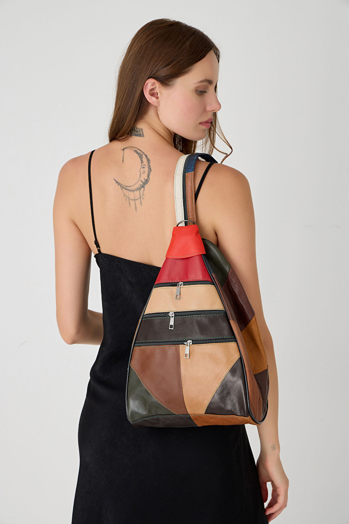 ÖZEL TASARIM HAKİKİ DERİ SIRT VE KOL ÇANTASI FONKSİYONEL ÇANTA