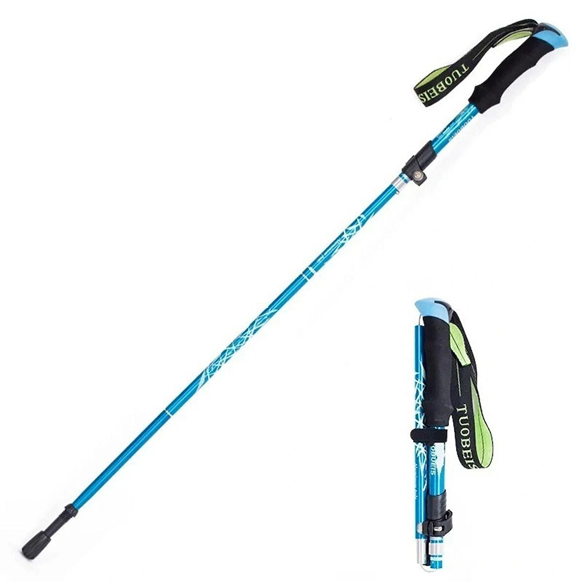 Hafif Katlanabilir Trekking Baton 105-125cm Ayarlanabilir, Taşınabilir