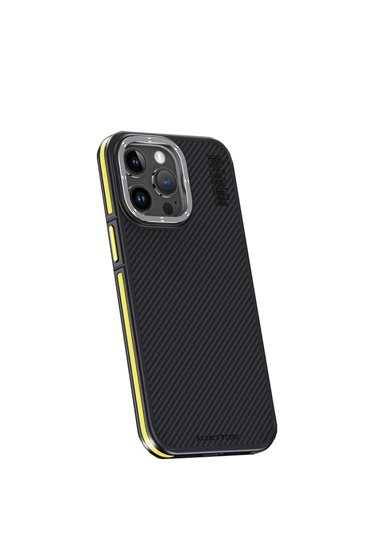 Iphone 15 Pro Kılıf Aramid 600d Kevlar Karbon Fiber Magsafe Kapak