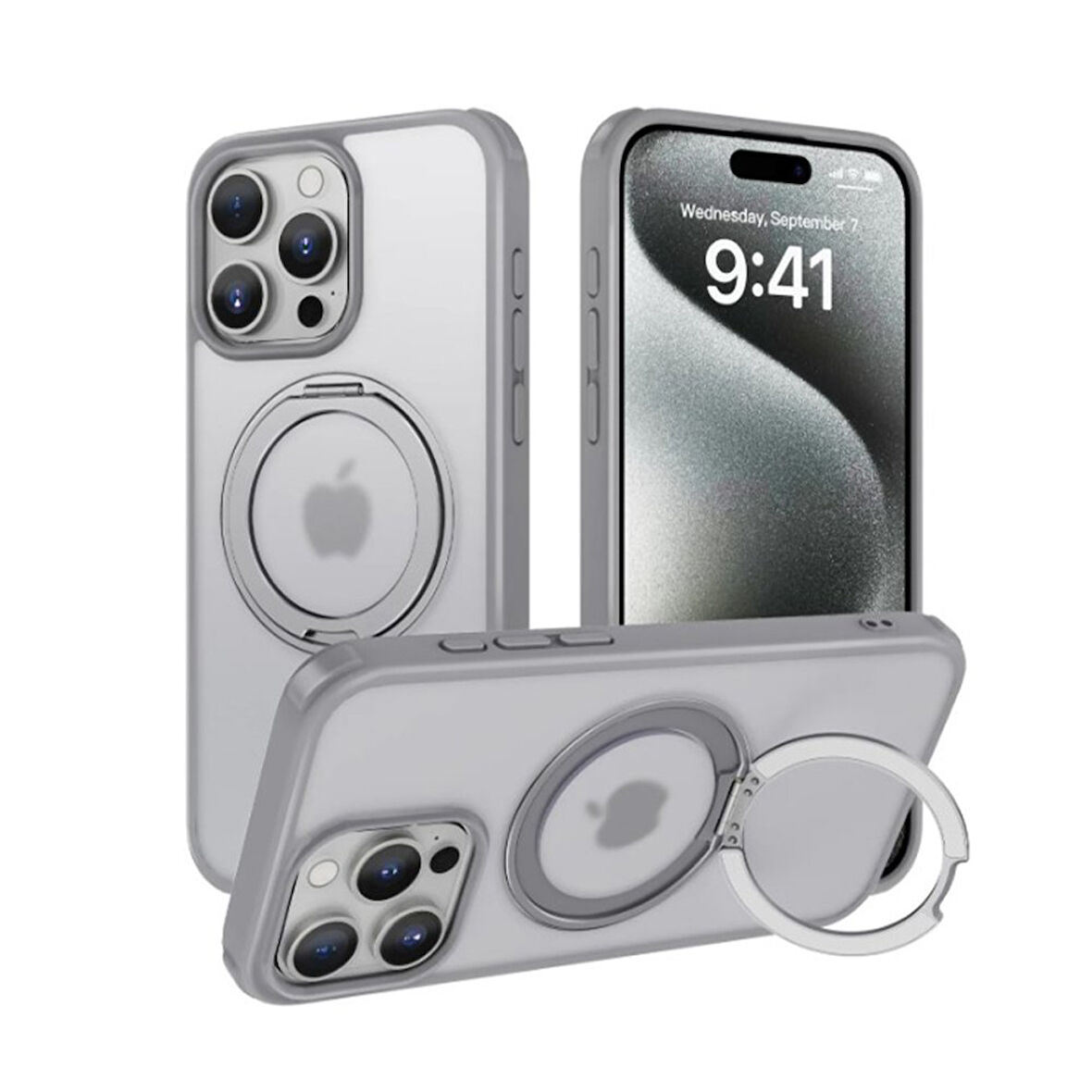 İphone 16 Pro Arcadia Standlı Magsafe Şarj Özellikli Anti Shock Darbeye Dayanıklı Kapak