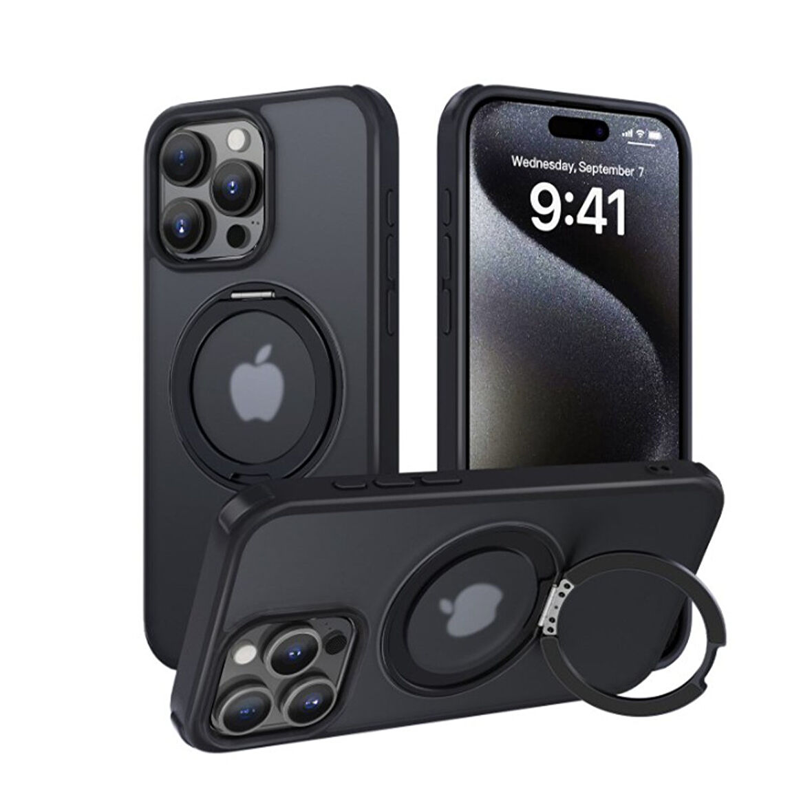 İphone 16 Pro Max Arcadia Standlı Magsafe Şarj Özellikli Anti Shock Darbeye Dayanıklı Kapak