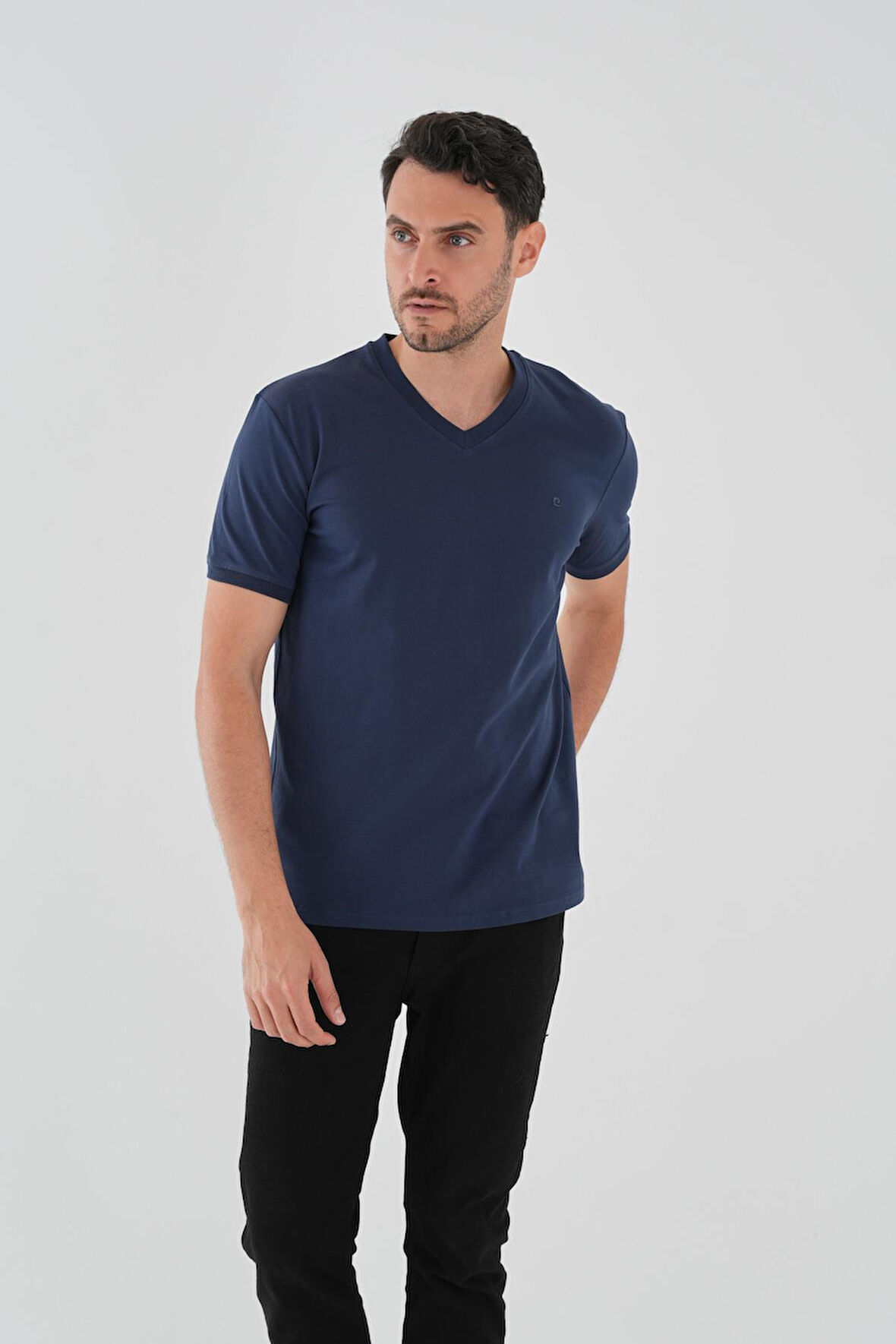 ALEXANDERGARDI V Yaka Basic T-shirt