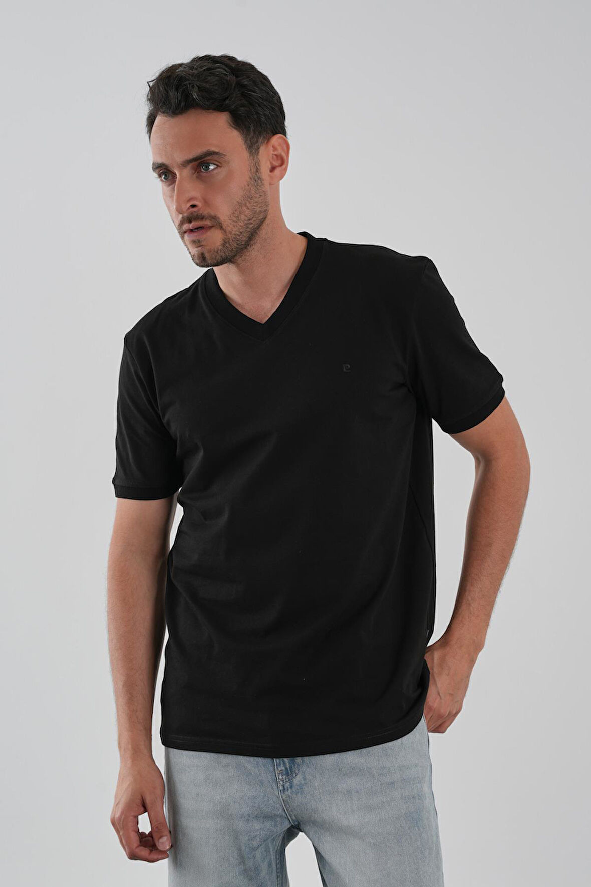 ALEXANDERGARDI V Yaka Basic T-shirt