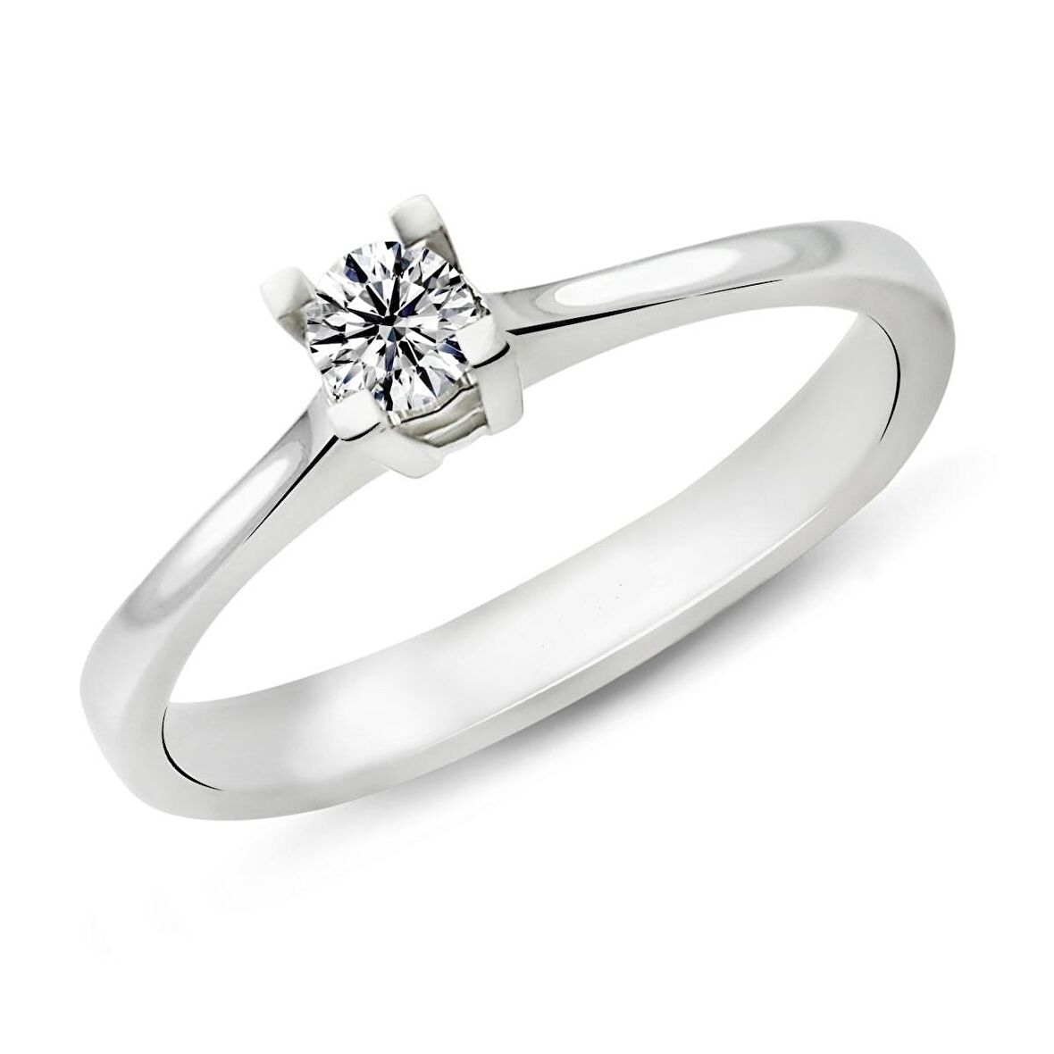 0.33 Karat E Renk HRD Sertifikalı Pırlanta Tektaş Yüzük PR110