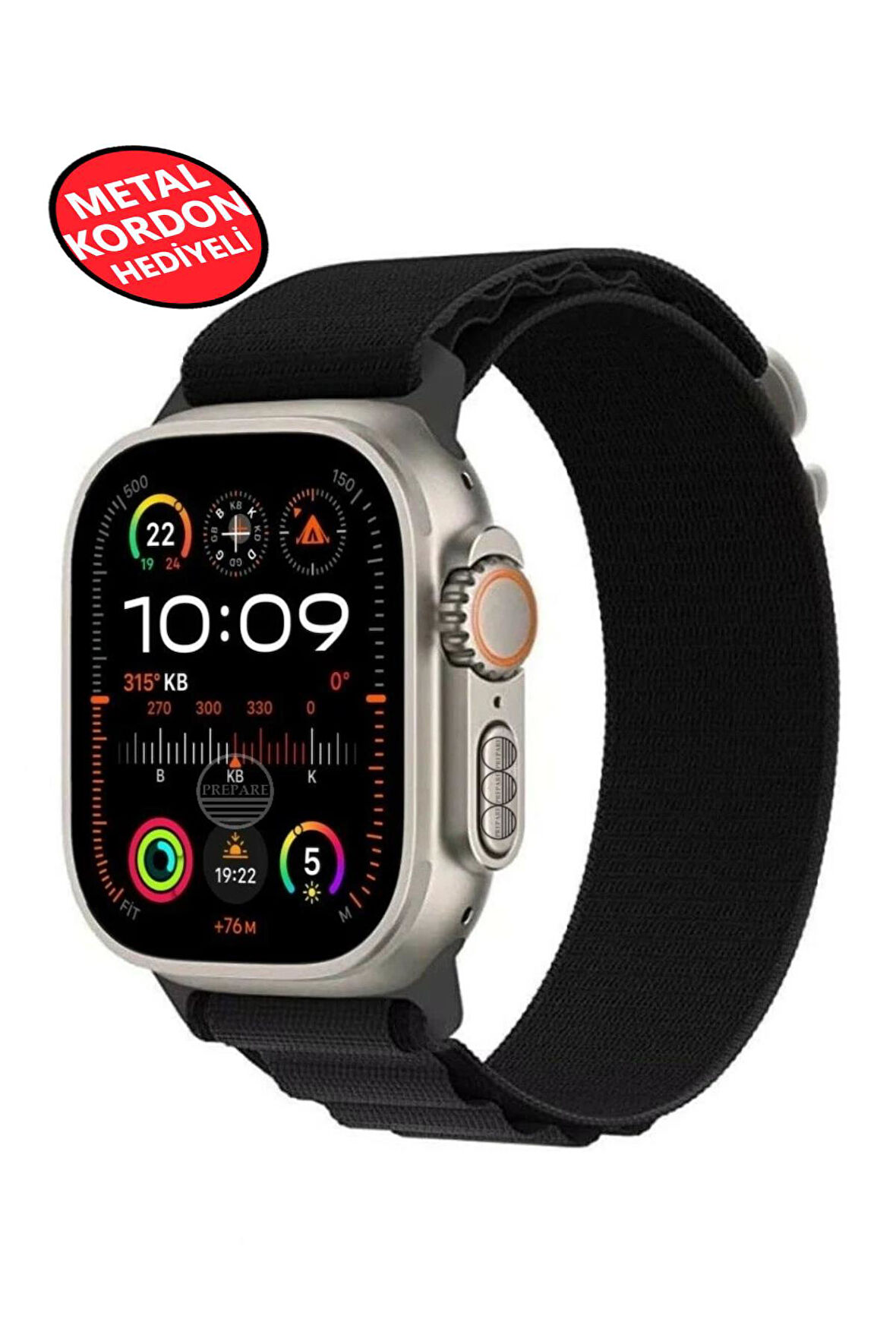 Ultra 2 Akıllı Saat Çelik Kordon Hediyeli Gri Kasa 49mm Nfc Bildirim Sesli Arama Özellikli LG68