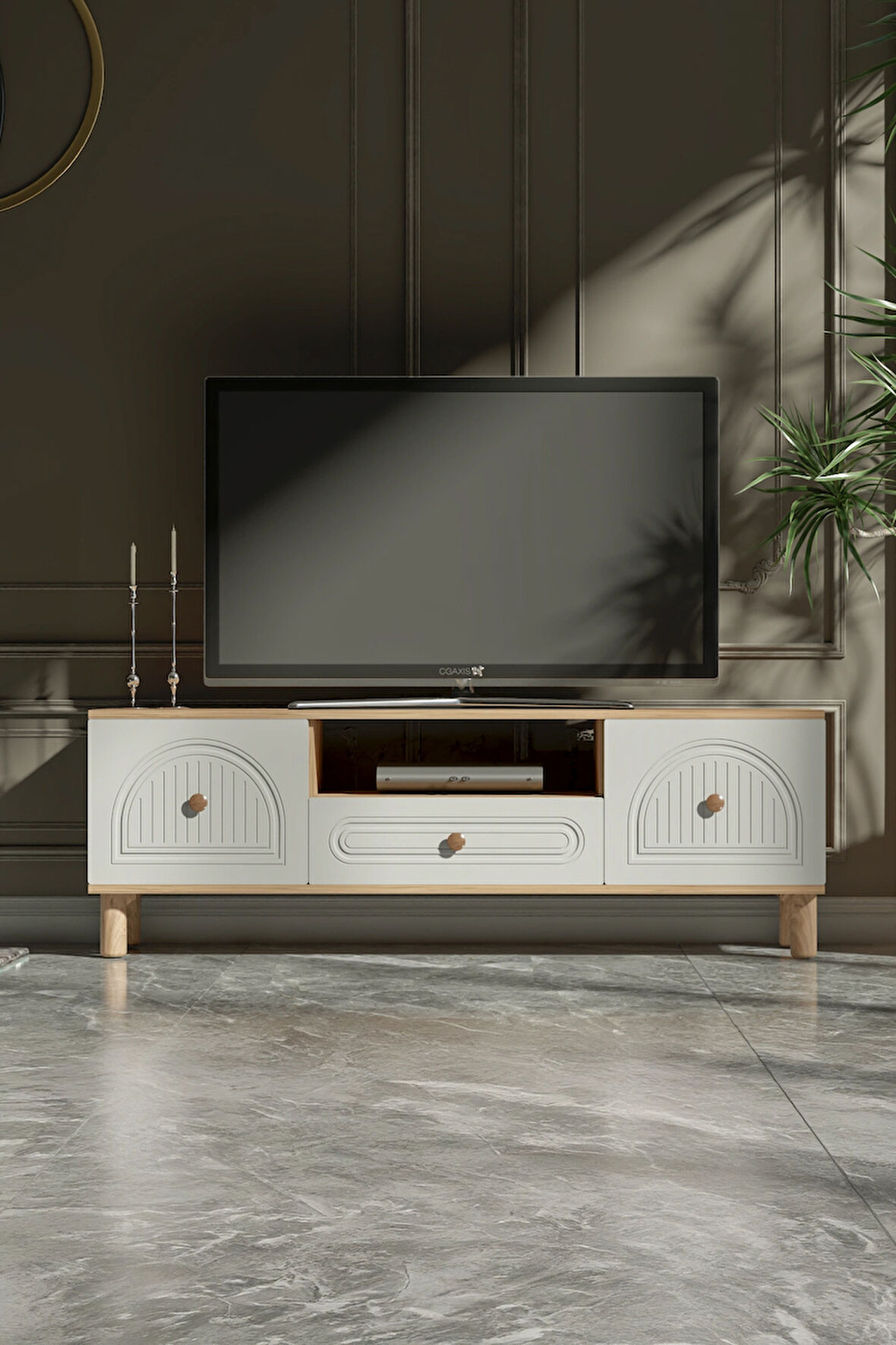 BOHEM TV ÜNİTESİ 180 cm  MDF D KAPAK ÇİZGİLİ