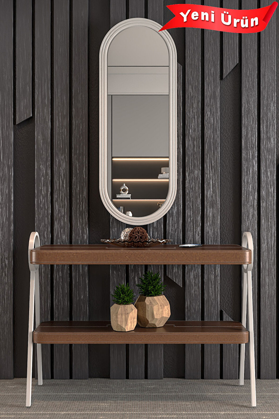 ÇOK AMAÇLI AYNALI TAKI DOLABI MDF KAPAK